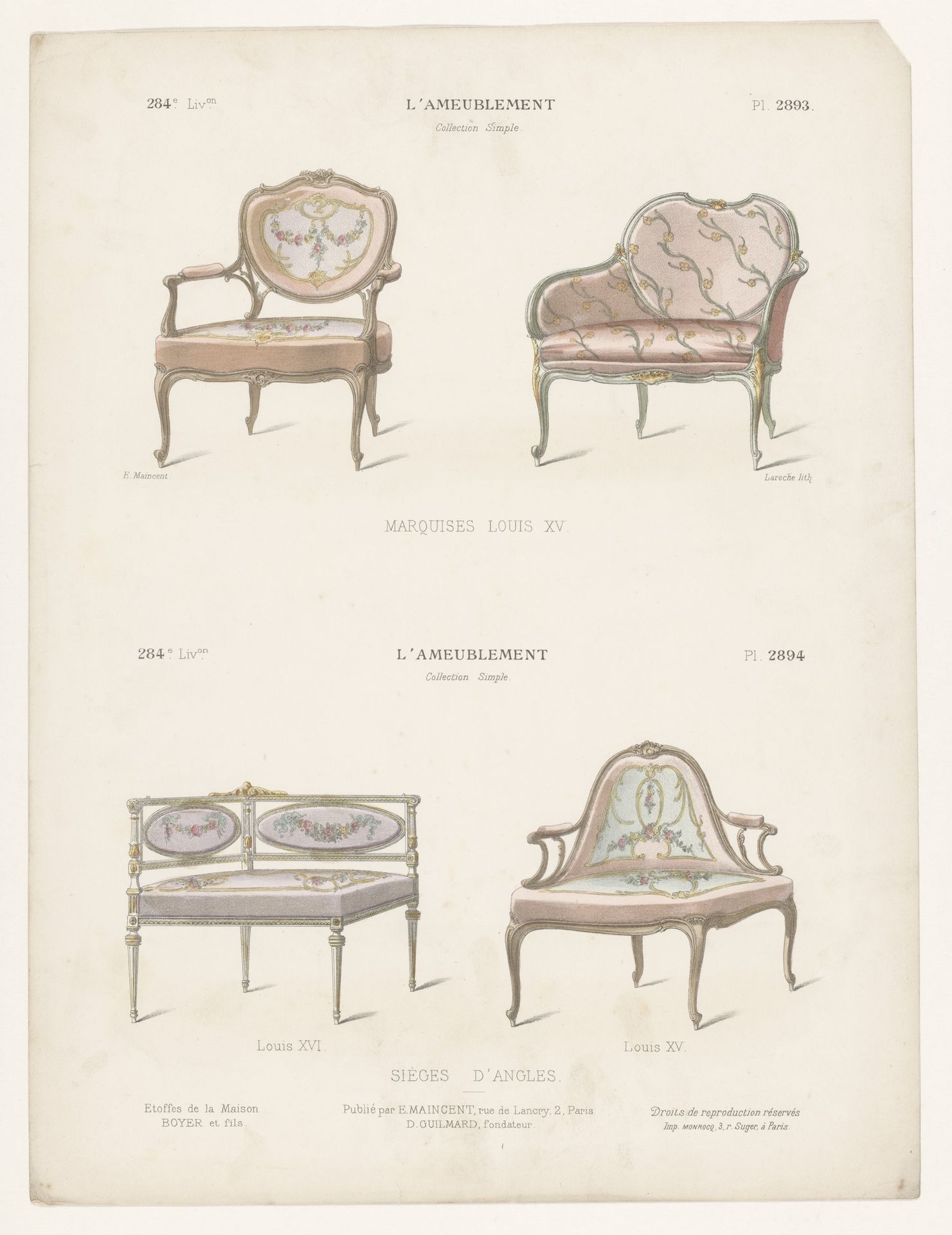 Vier stoelen by Léon Laroche