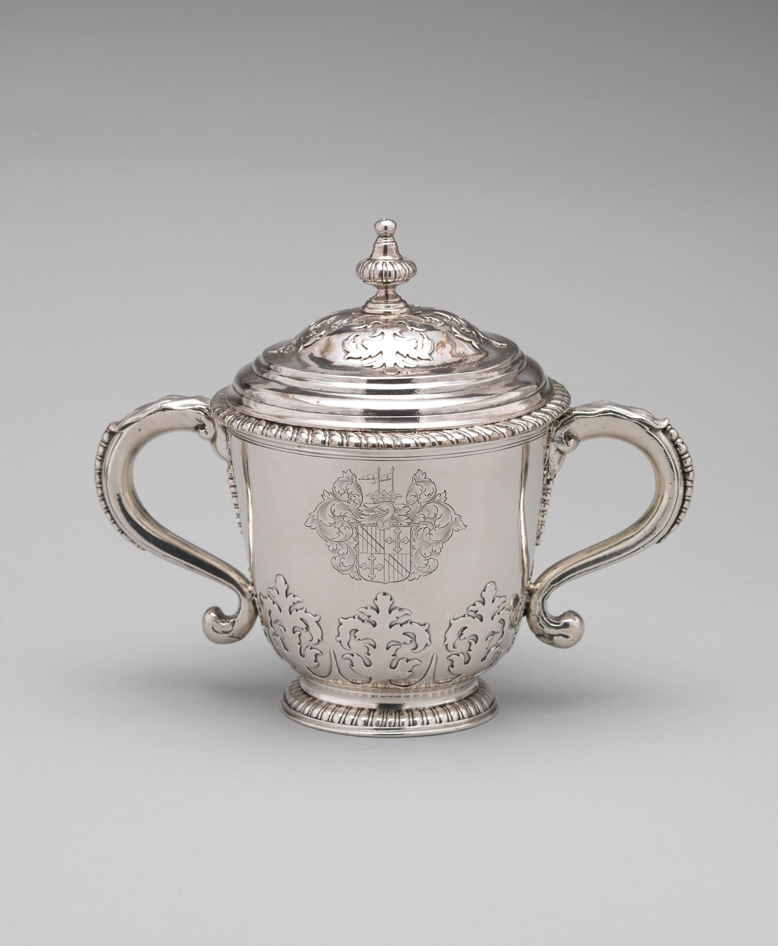 Two-handled cup with cover by Thomas Bolton