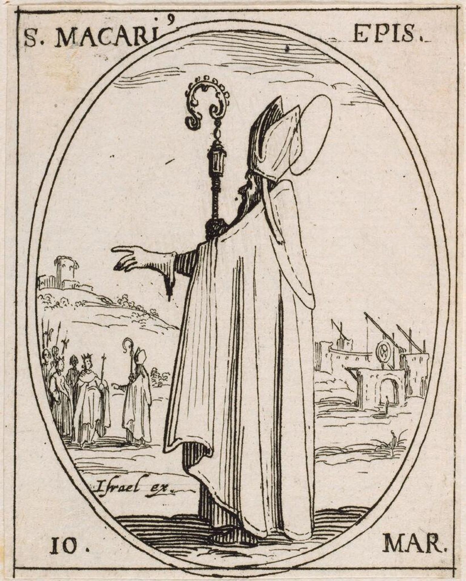 Saint Macarius by Jacques Callot