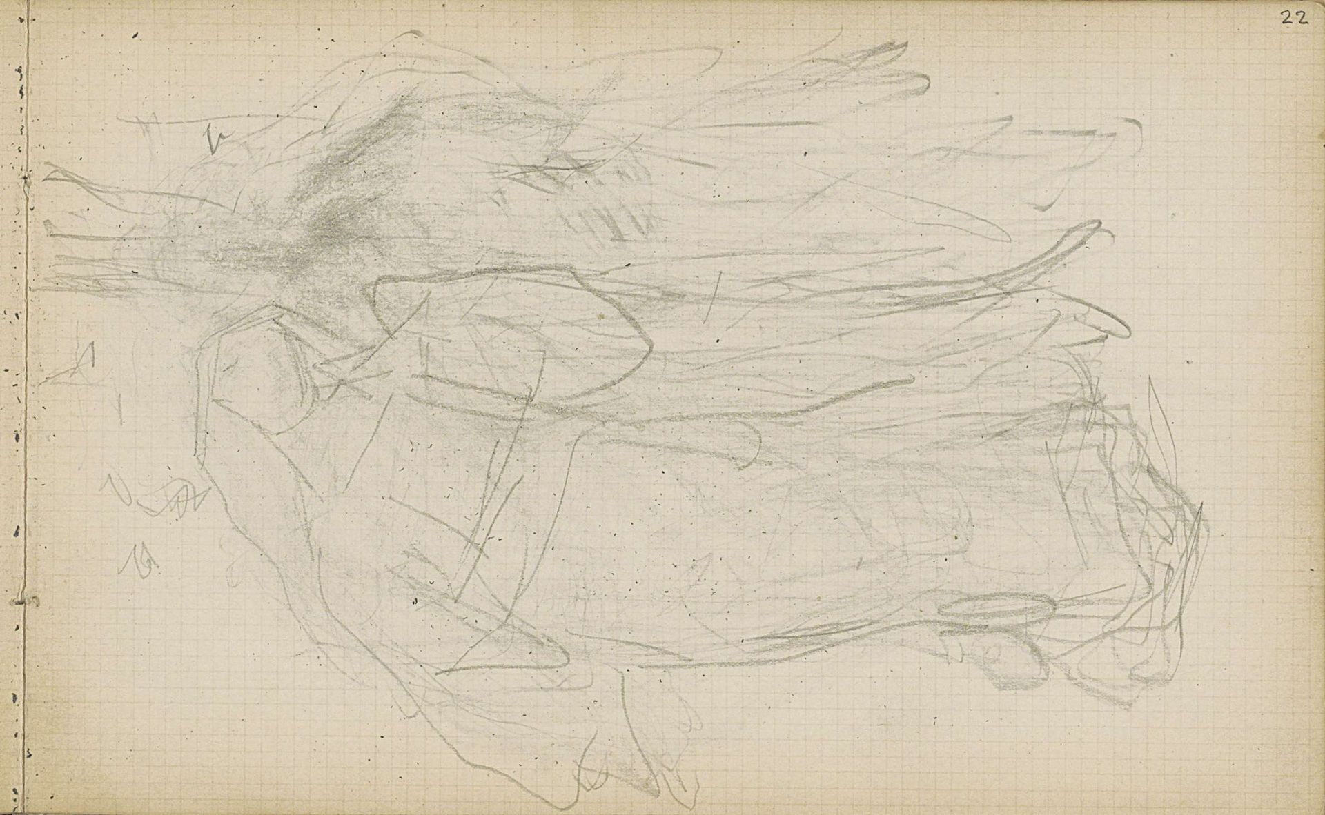 Staande vrouw in een lang gewaad, het hoofd naar rechts gebogen by Matthijs Maris