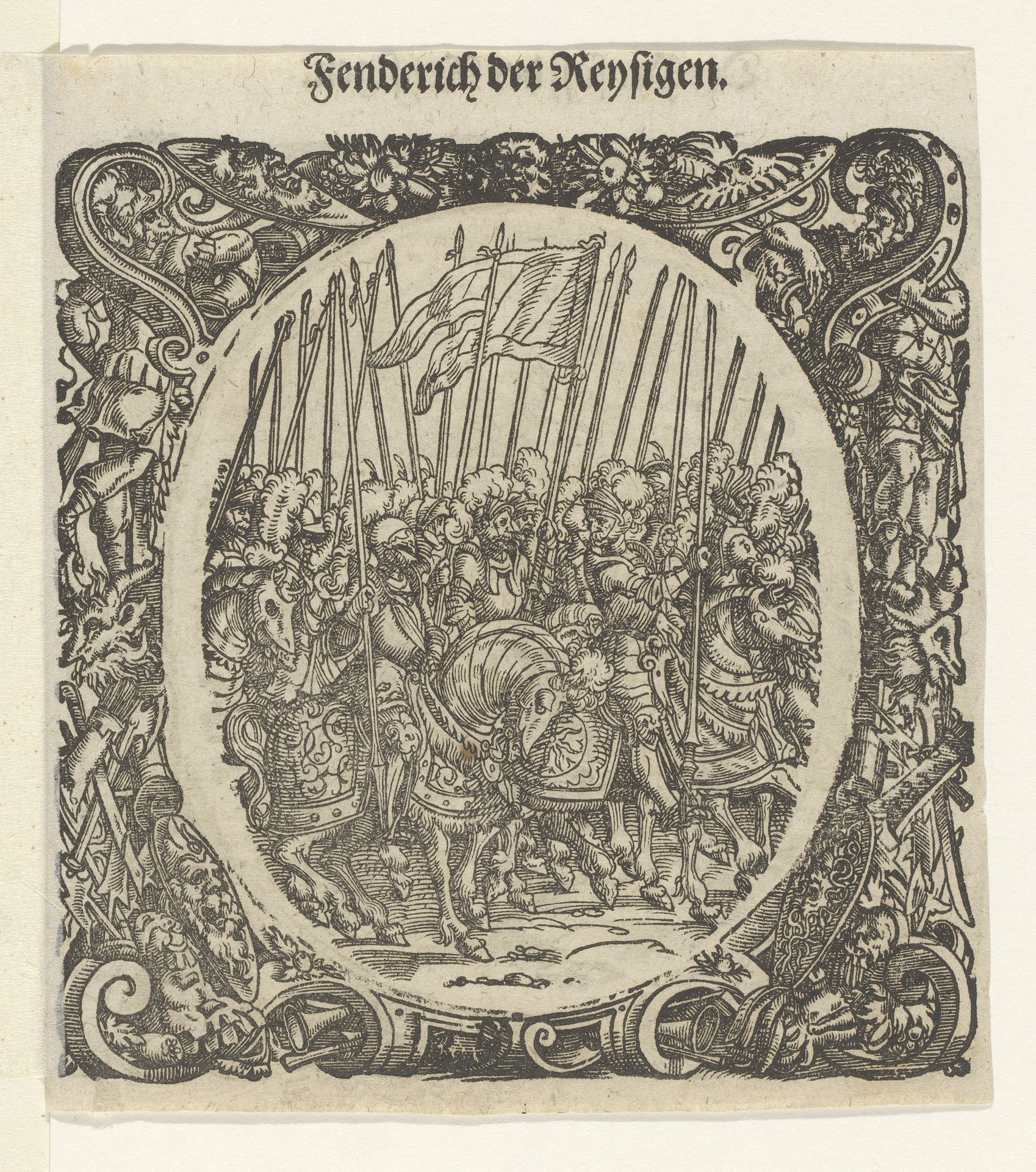 Vaandrig van cavalerie by Jost Amman