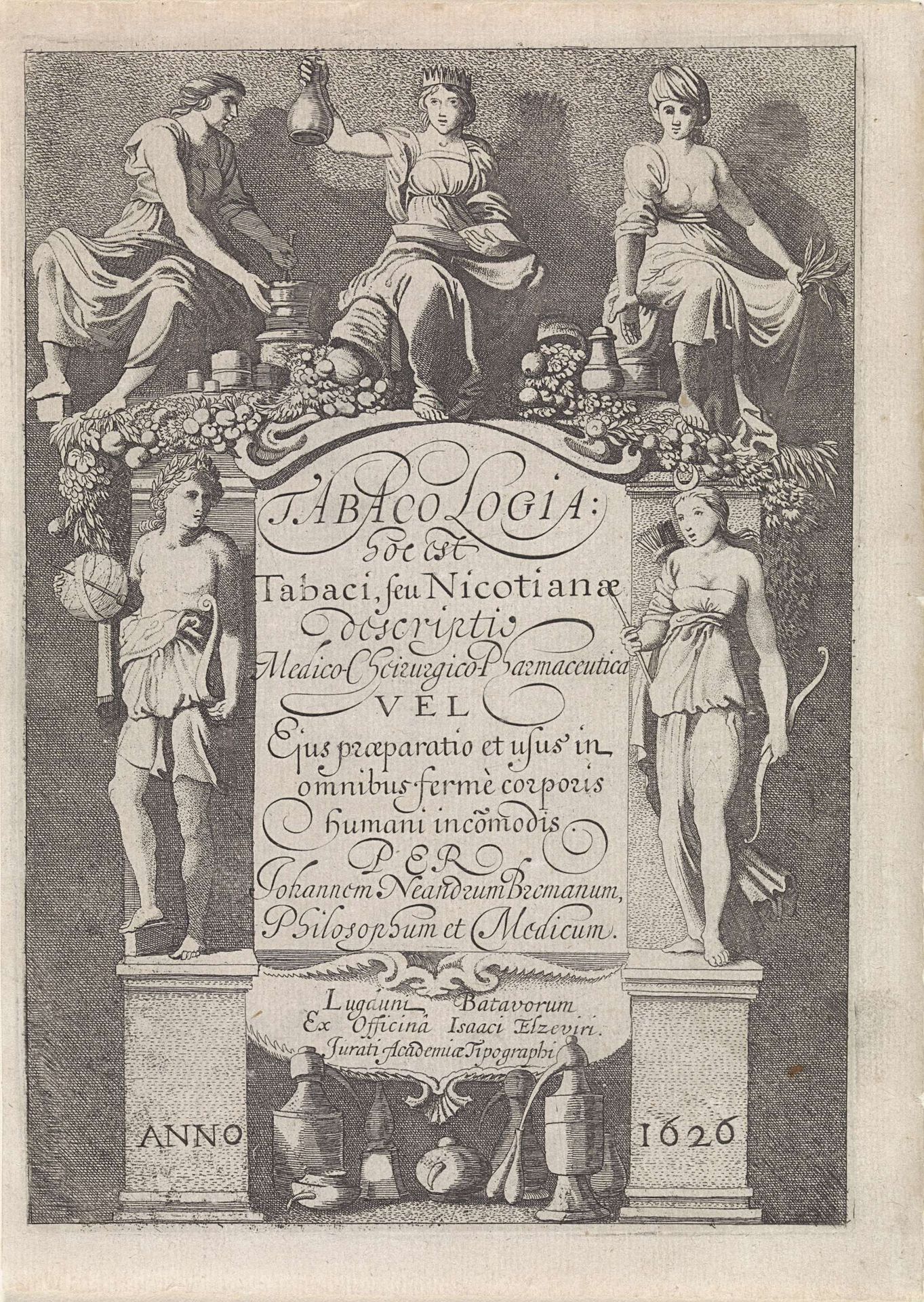 Allegorische voorstelling met Apollo en Diana en drie personificaties van de farmacie by Moyses van Wtenbrouck
