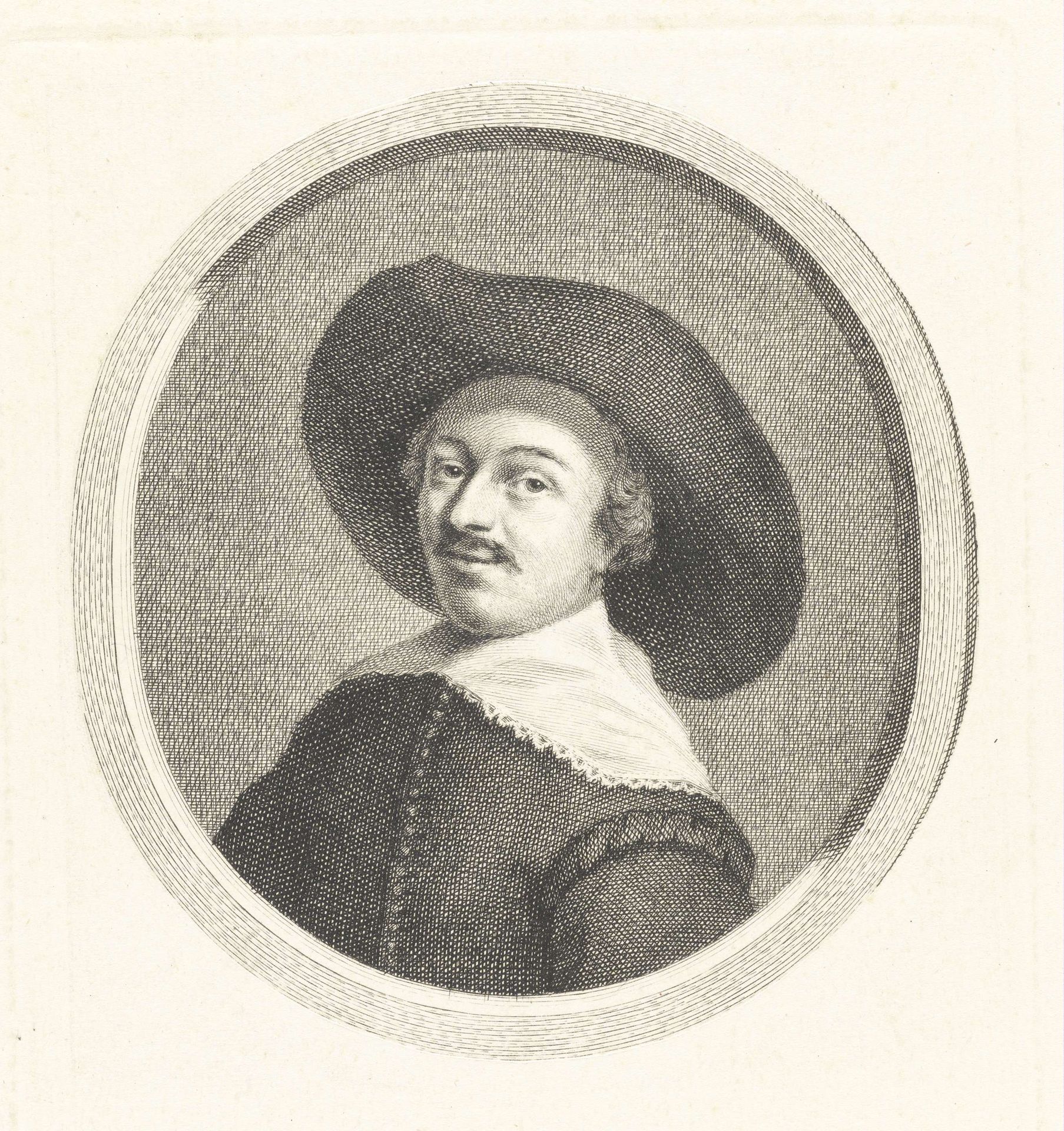 Portret van Jan van der Heyden by Jacob Houbraken