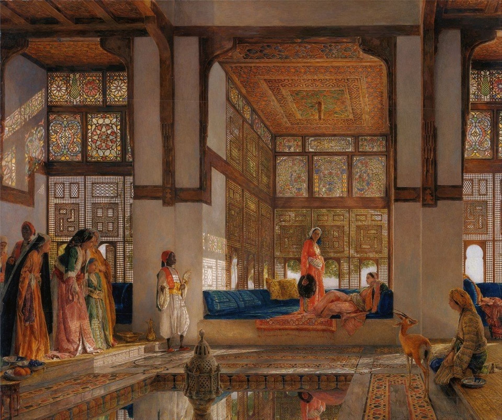 A Lady Receiving Visitors by John Frederick Lewis