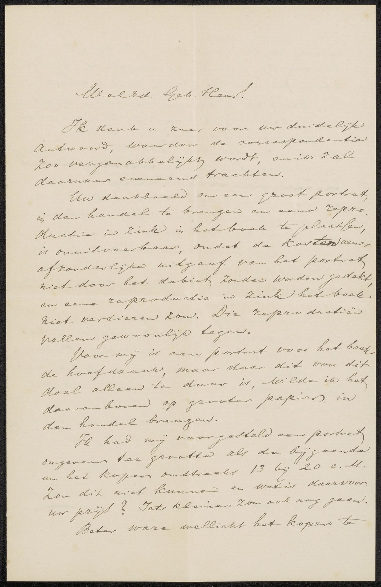 Brief aan Jan Veth by Paulus Gouda Quint