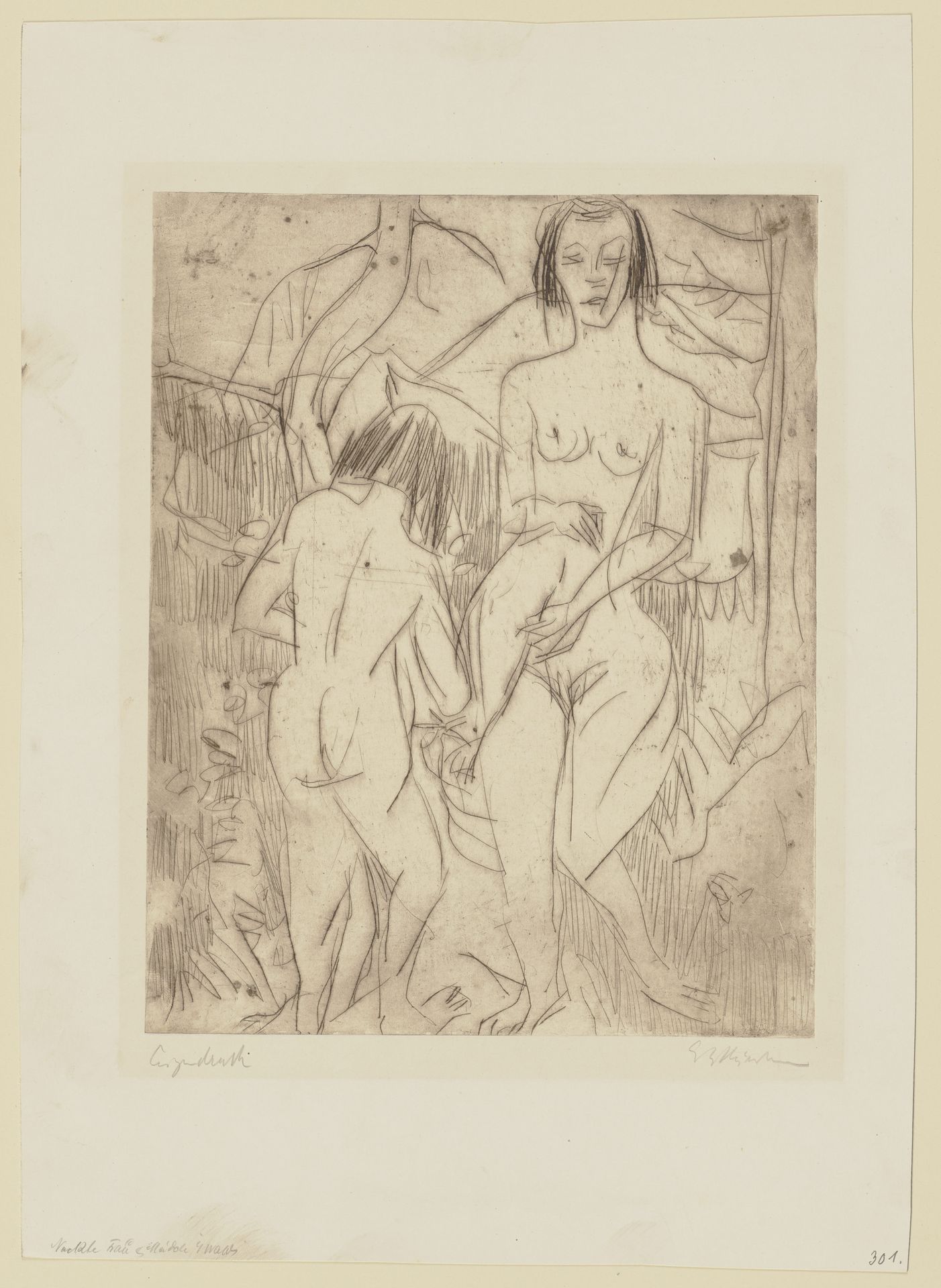 Nackte Mädchen by Ernst Ludwig Kirchner