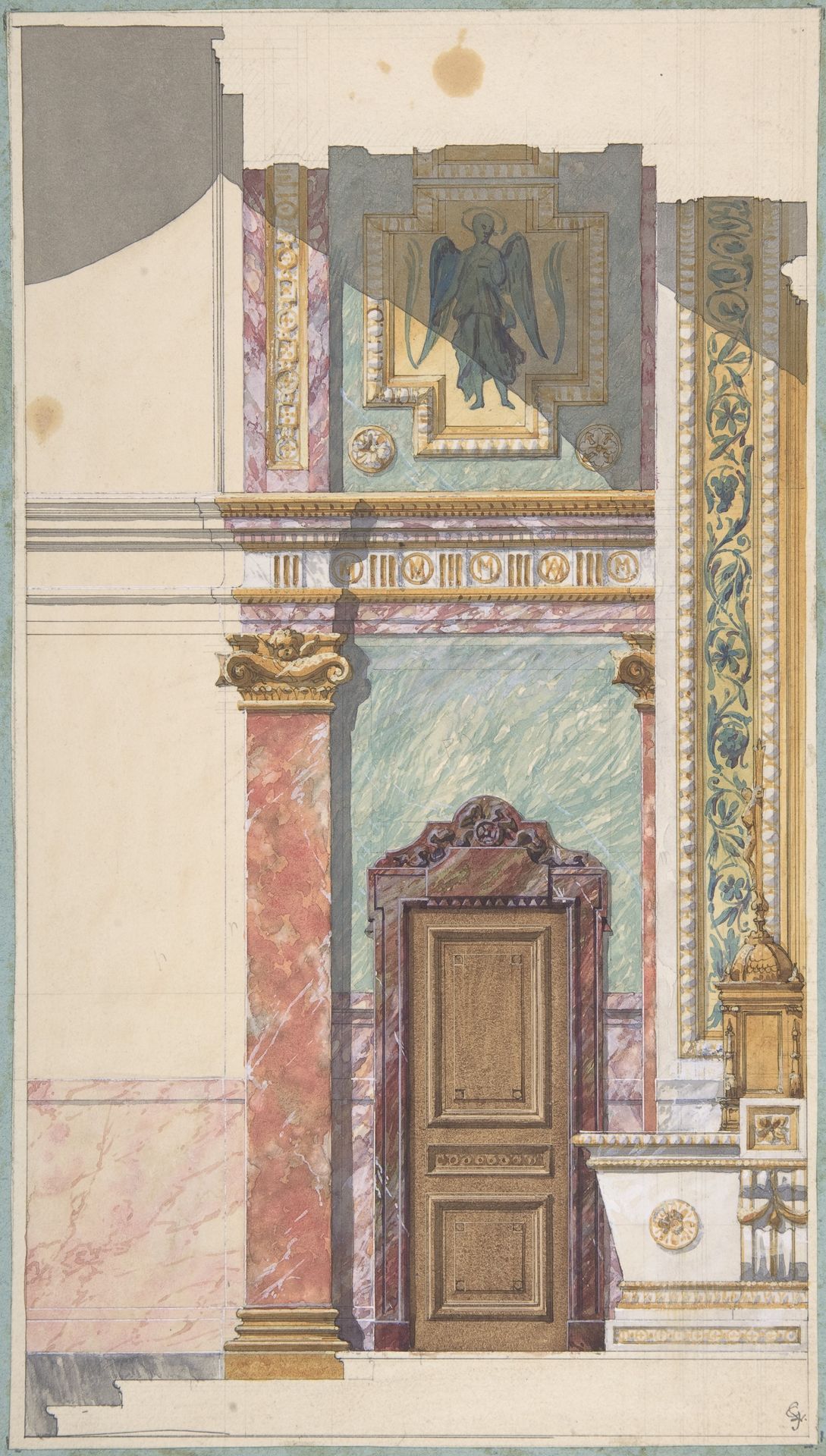 Side View of Design for Altar by Jules-Edmond-Charles Lachaise