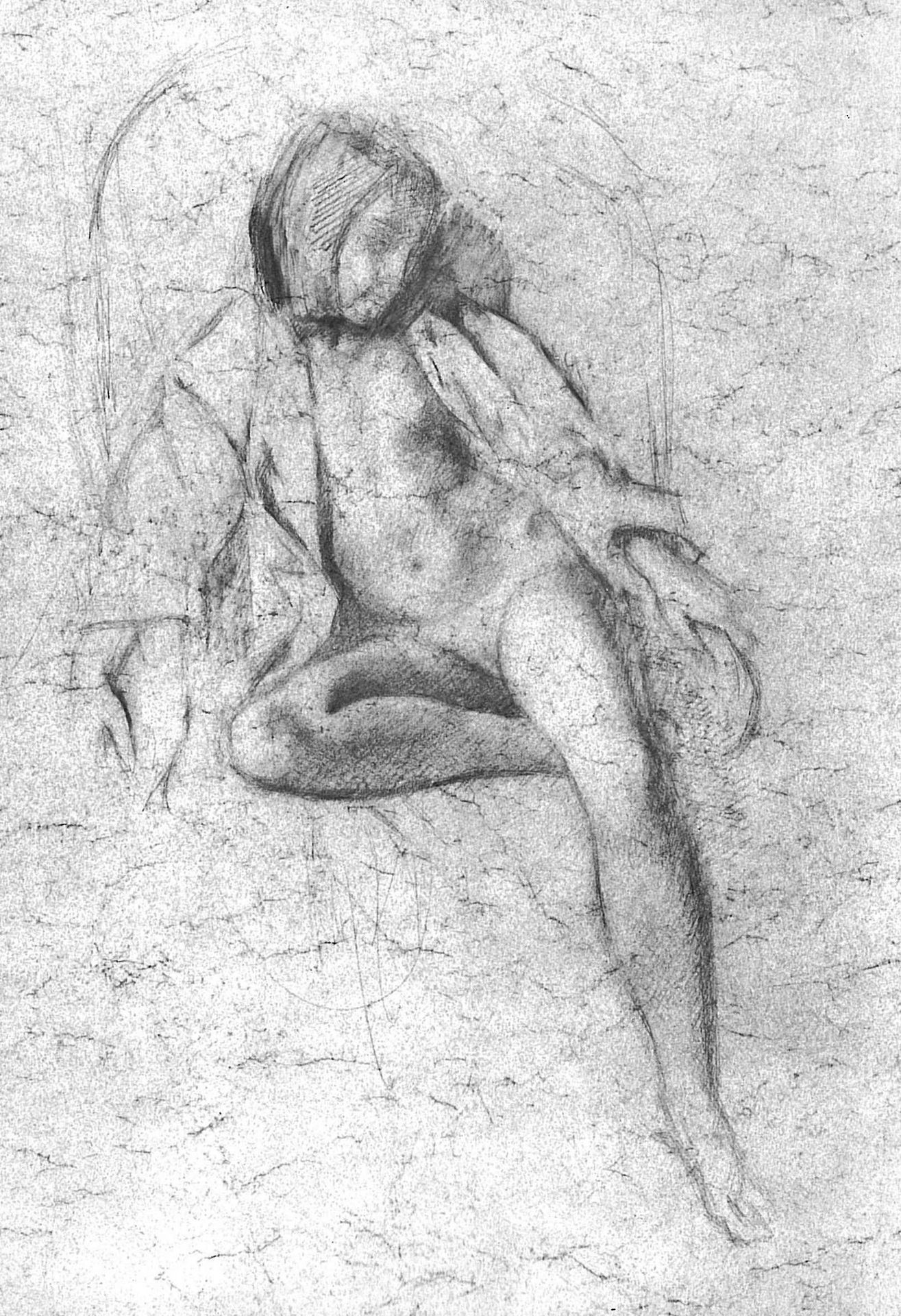 Study for the painting "Nude Resting" by Balthus