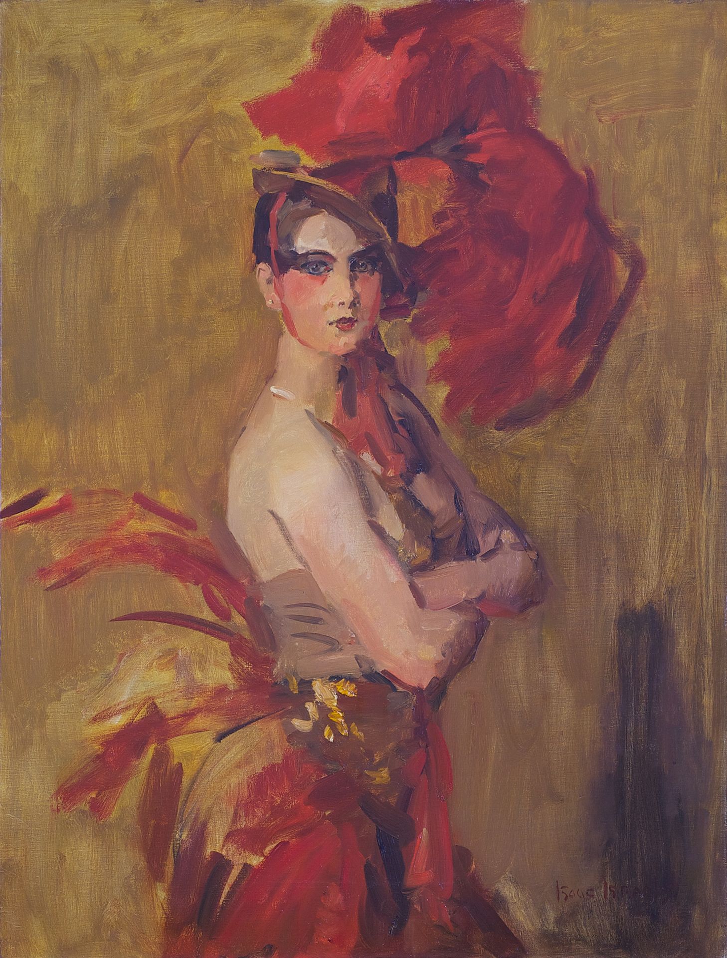 Show-girl (la Cocotte) at Scala Theatre, the Hague by Isaac Israels