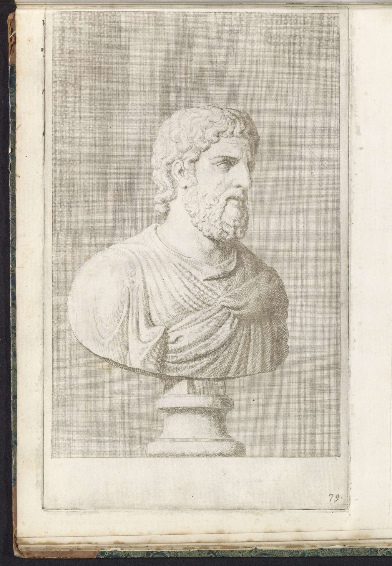 Buste van een bebaarde man, naar rechts by Hubert Quellinus