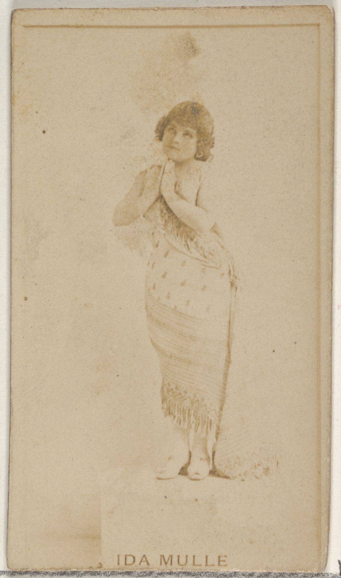 Ida Mulle, from the Actors and Actresses series (N45, Type 8) for Virginia Brights Cigarettes by Allen & Ginter