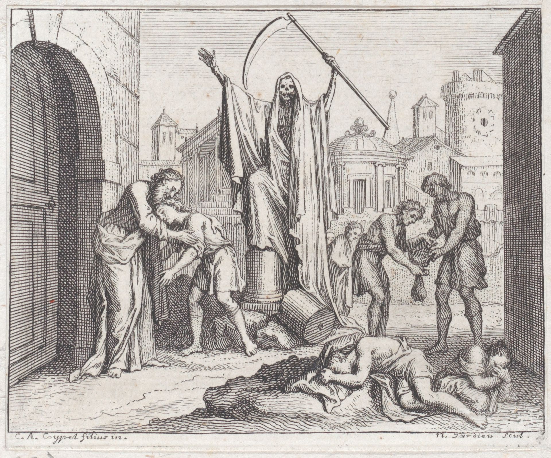 Book 2, Fable 20: Minos and death (Minos et la mort) by Nicolas Henry Tardieu