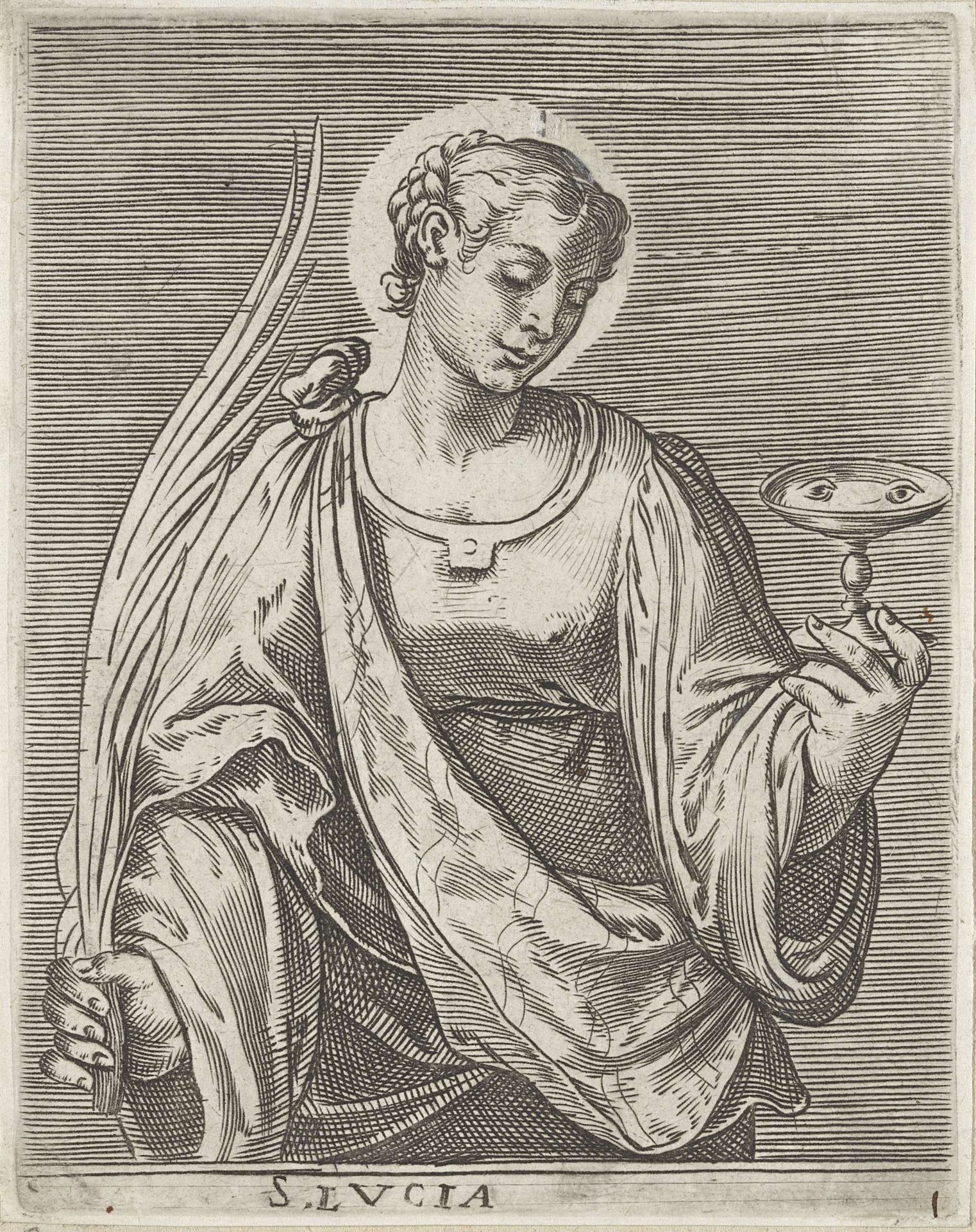 Heilige Lucia by Agostino Carracci