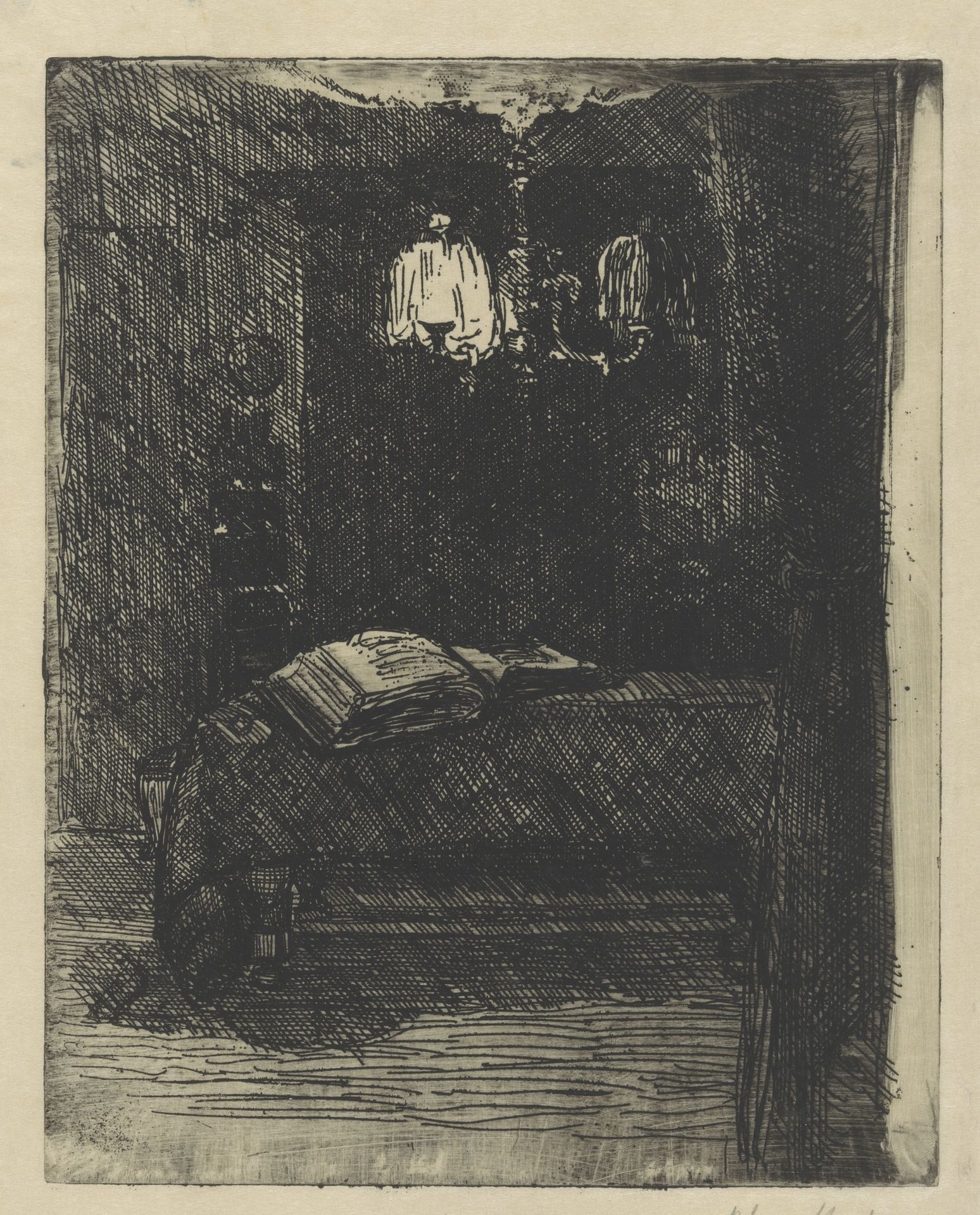 Tafel met opengeslagen boek by Barbara Elisabeth van Houten