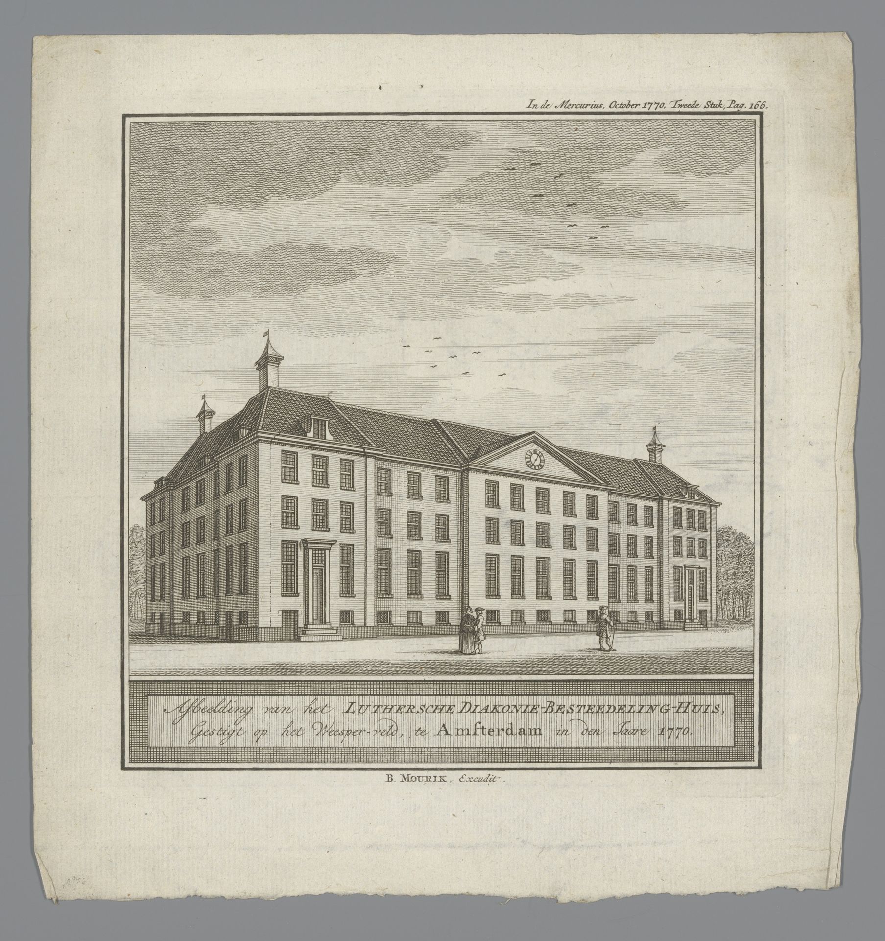 Gezicht op het Lutherse Diaconiehuis te Amsterdam by Anonymous