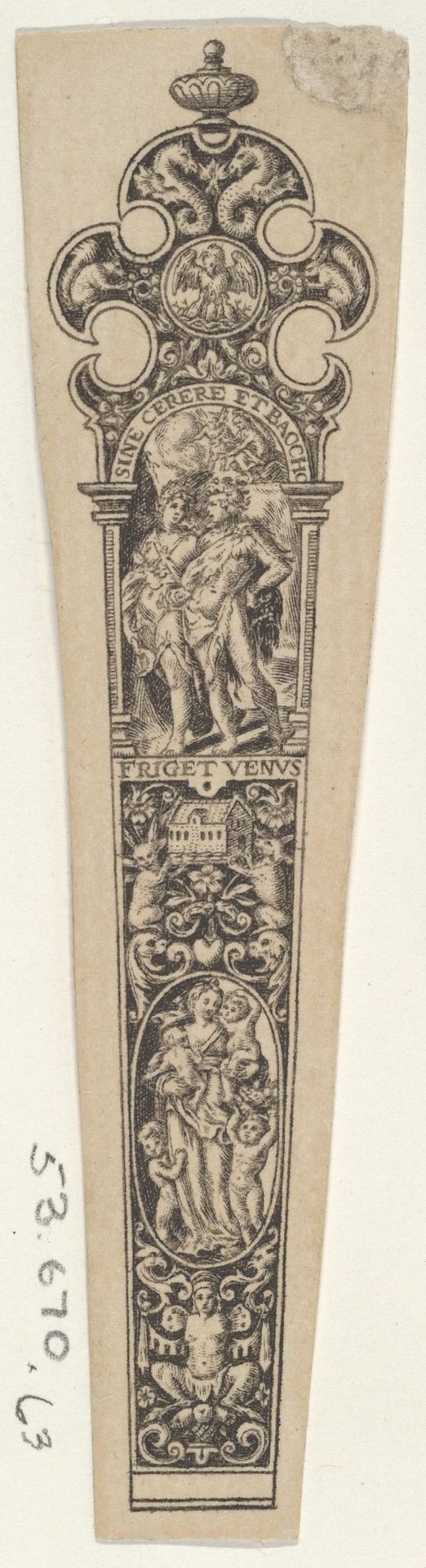 Design for a Knife Handle with 'Sine Cerere et Baccho Friget Venus' by Johann Theodor de Bry