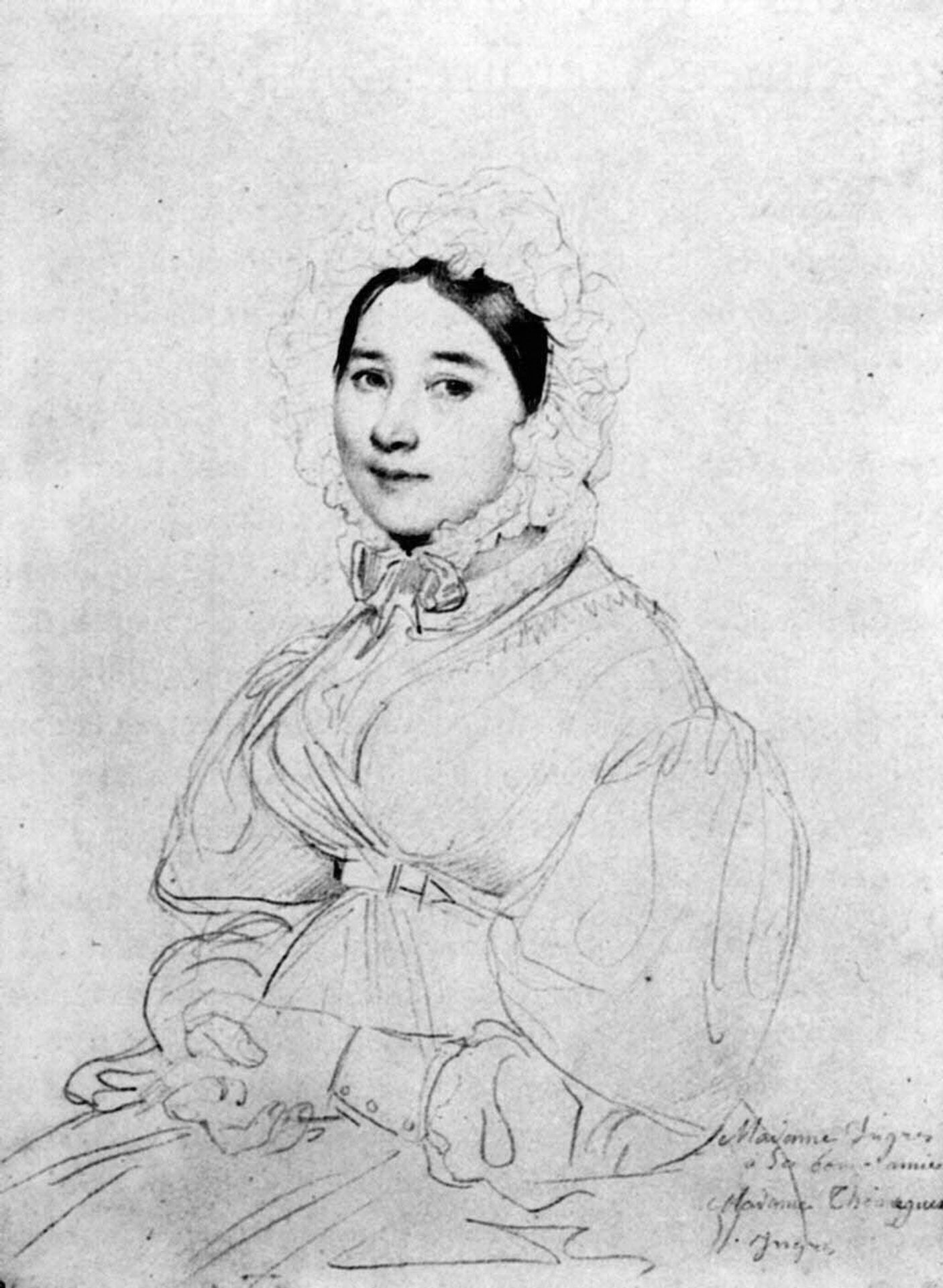 Madame Jean Auguste Dominique Ingres, born Madeleine Chapelle III by Jean Auguste Dominique Ingres