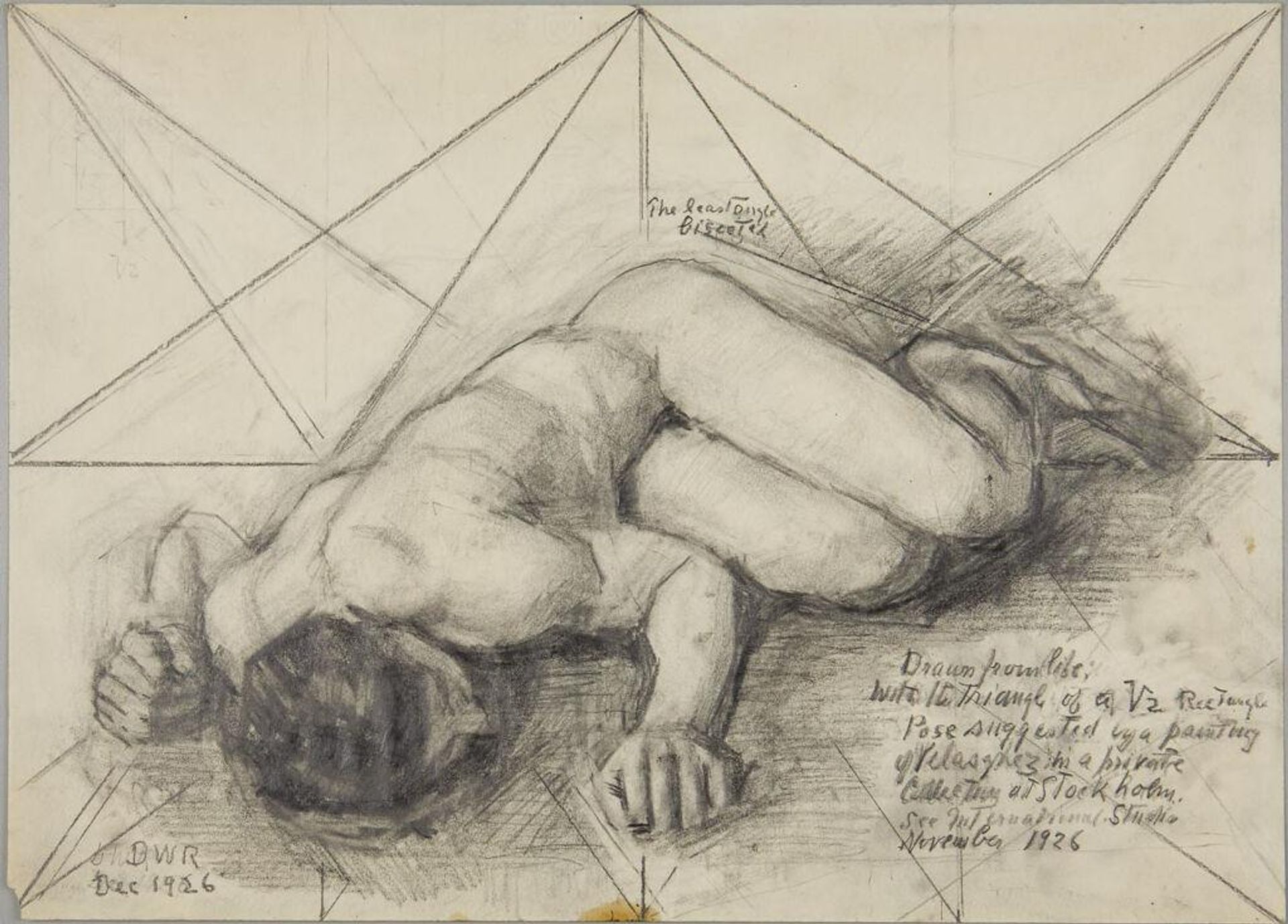 Reclining Male Nude by Denman Waldo Ross