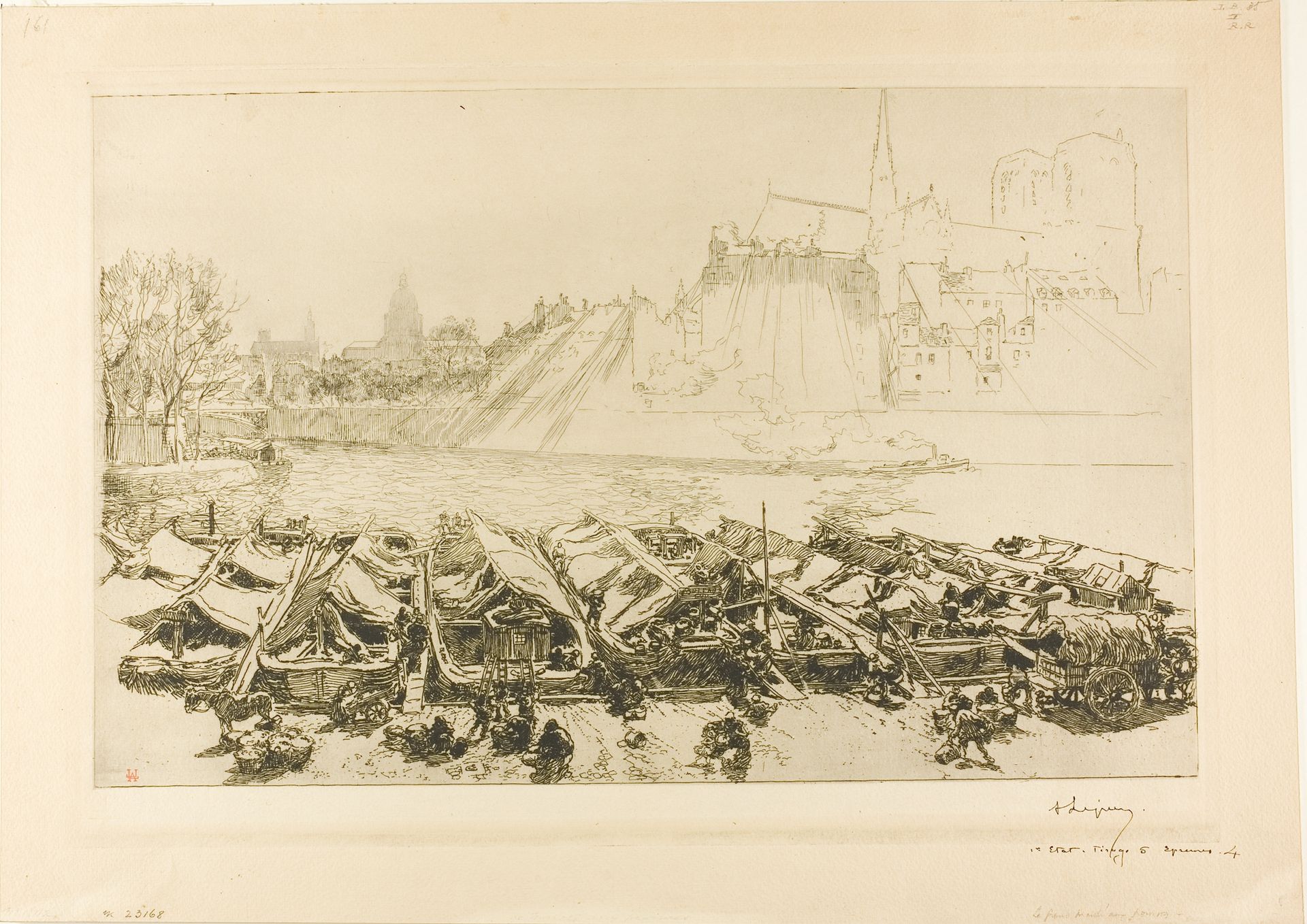 The Large Apple Market by Auguste-Louis Lepère