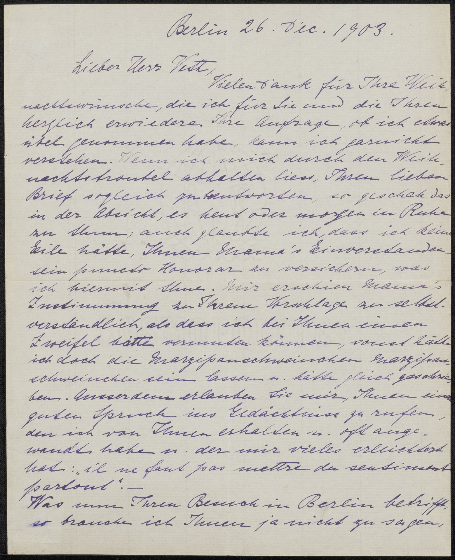 Brief aan Jan Veth by Martha Salomon