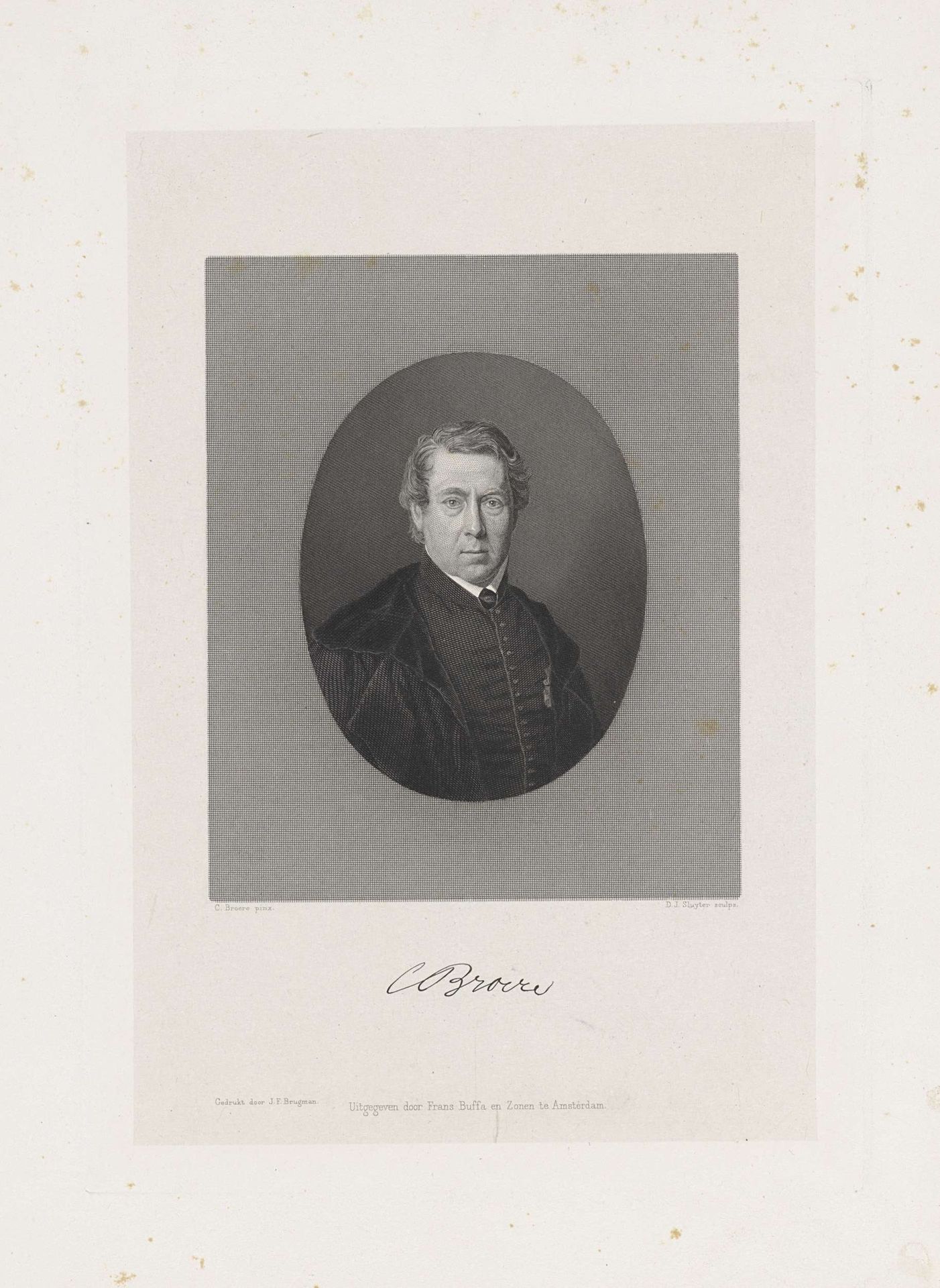 Portret van de schilder en theoloog Cornelis Broere by Dirk Jurriaan Sluyter