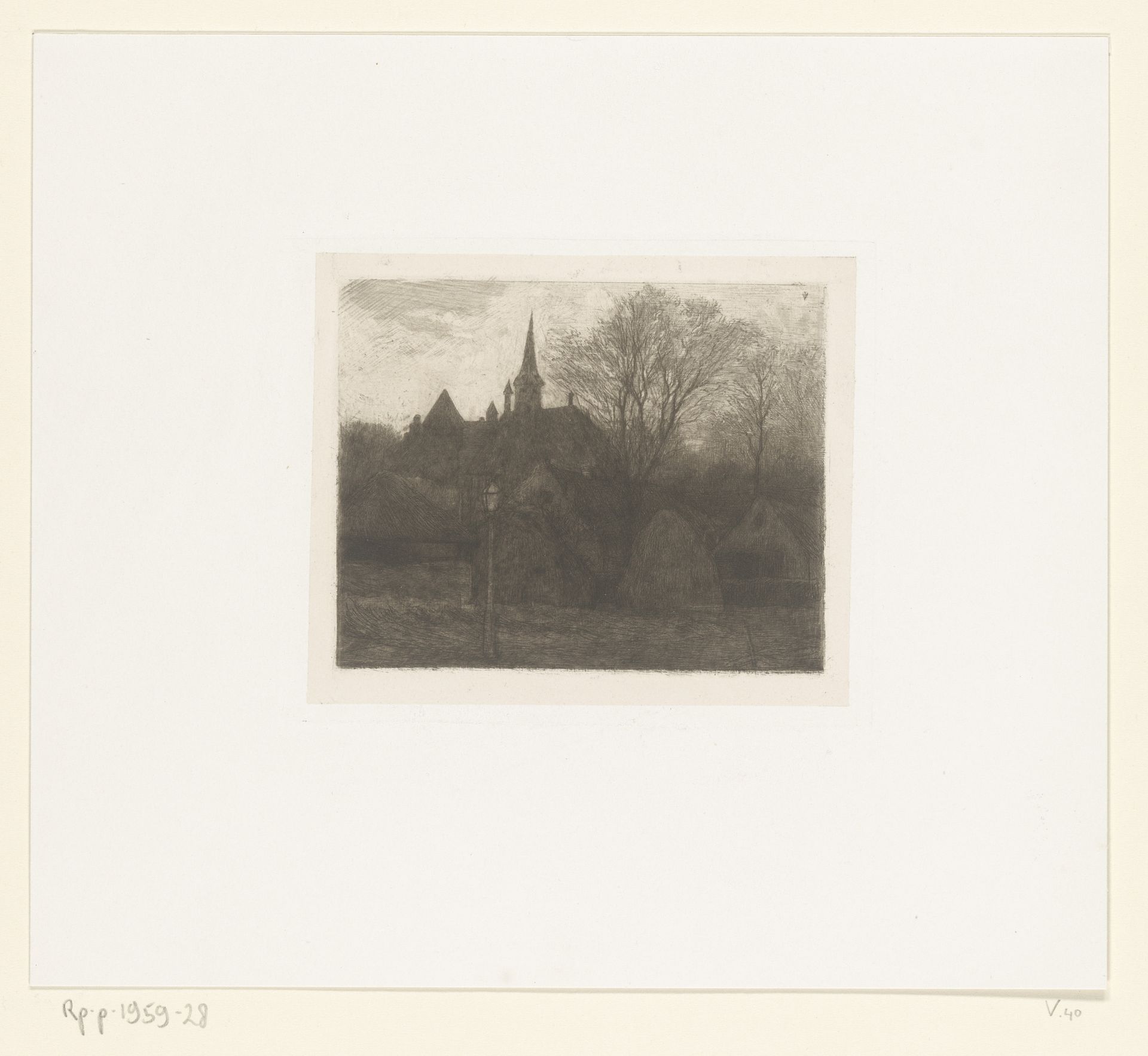 Gezicht op Bussum by Jan Veth