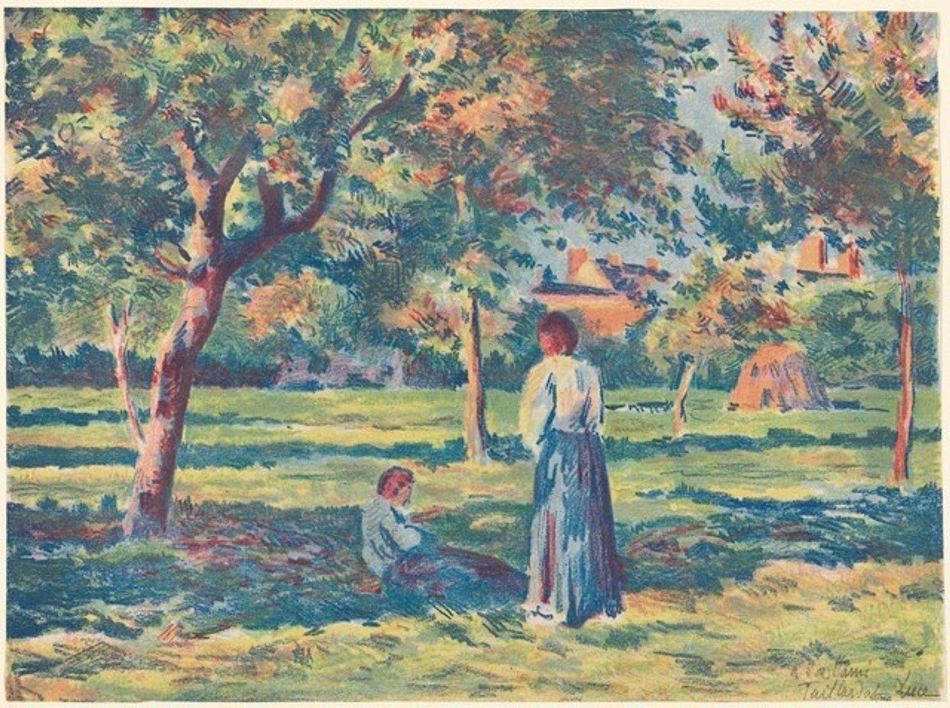 Under the Apple Trees, Near Gisors (Sous les pommiers, environs de Gisors) by Maximilien Luce