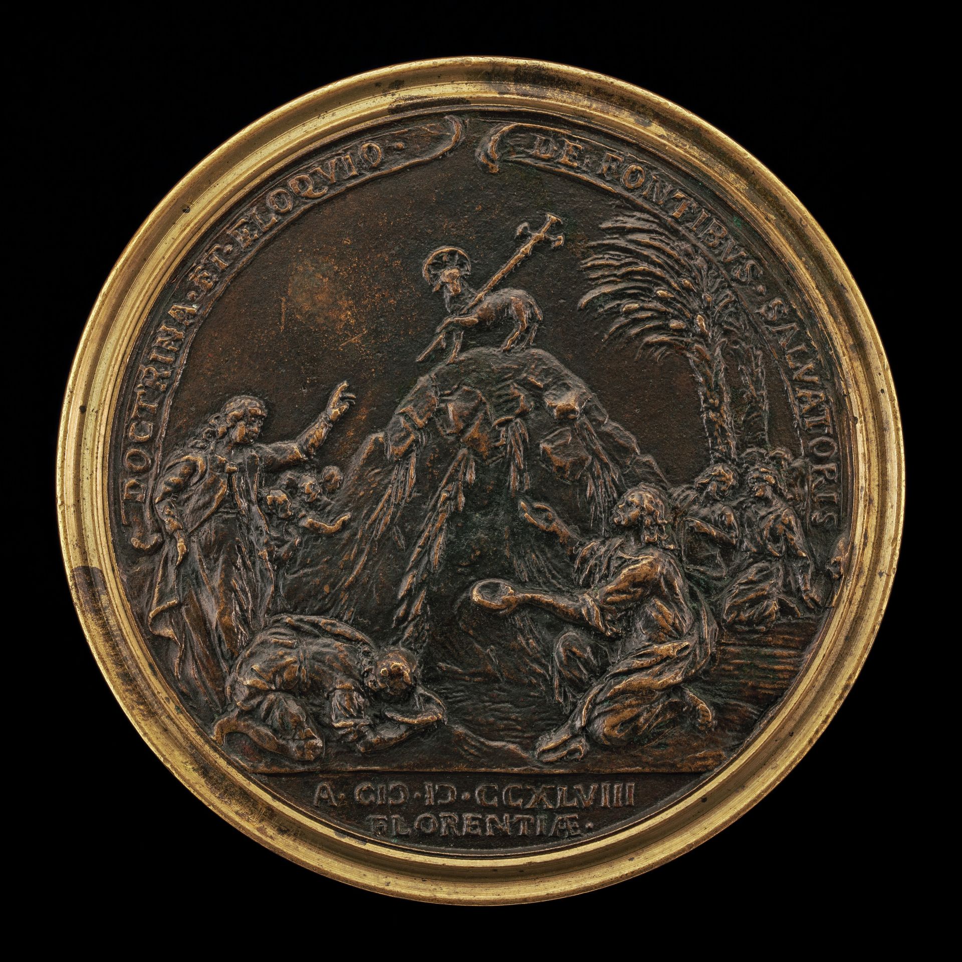 Giancarlo Rossetti Preaching with the Agnus Dei on a Mound [reverse] by Antonio Francesco Selvi