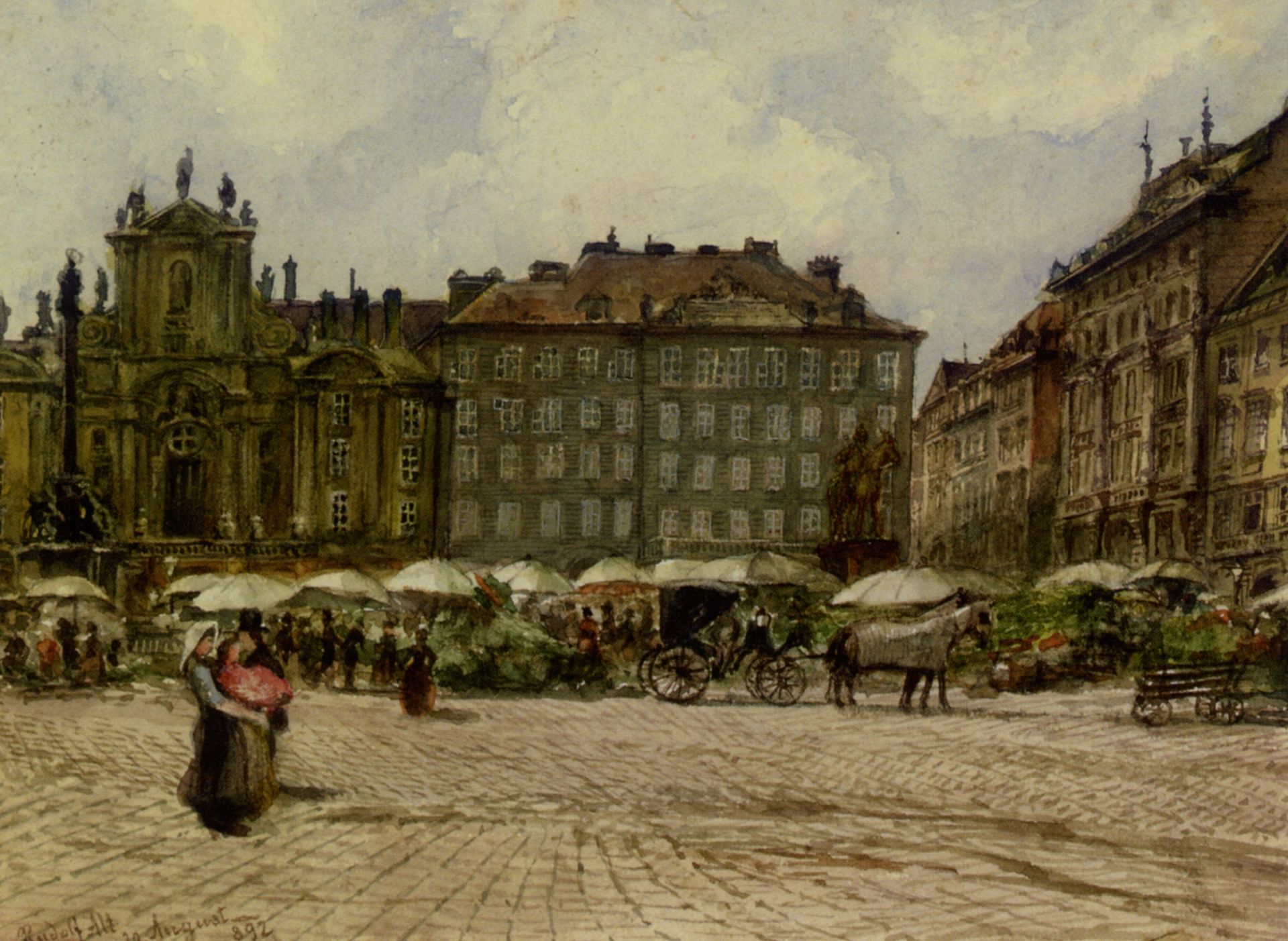Hof Church in ​​Vienna by Rudolf von Alt