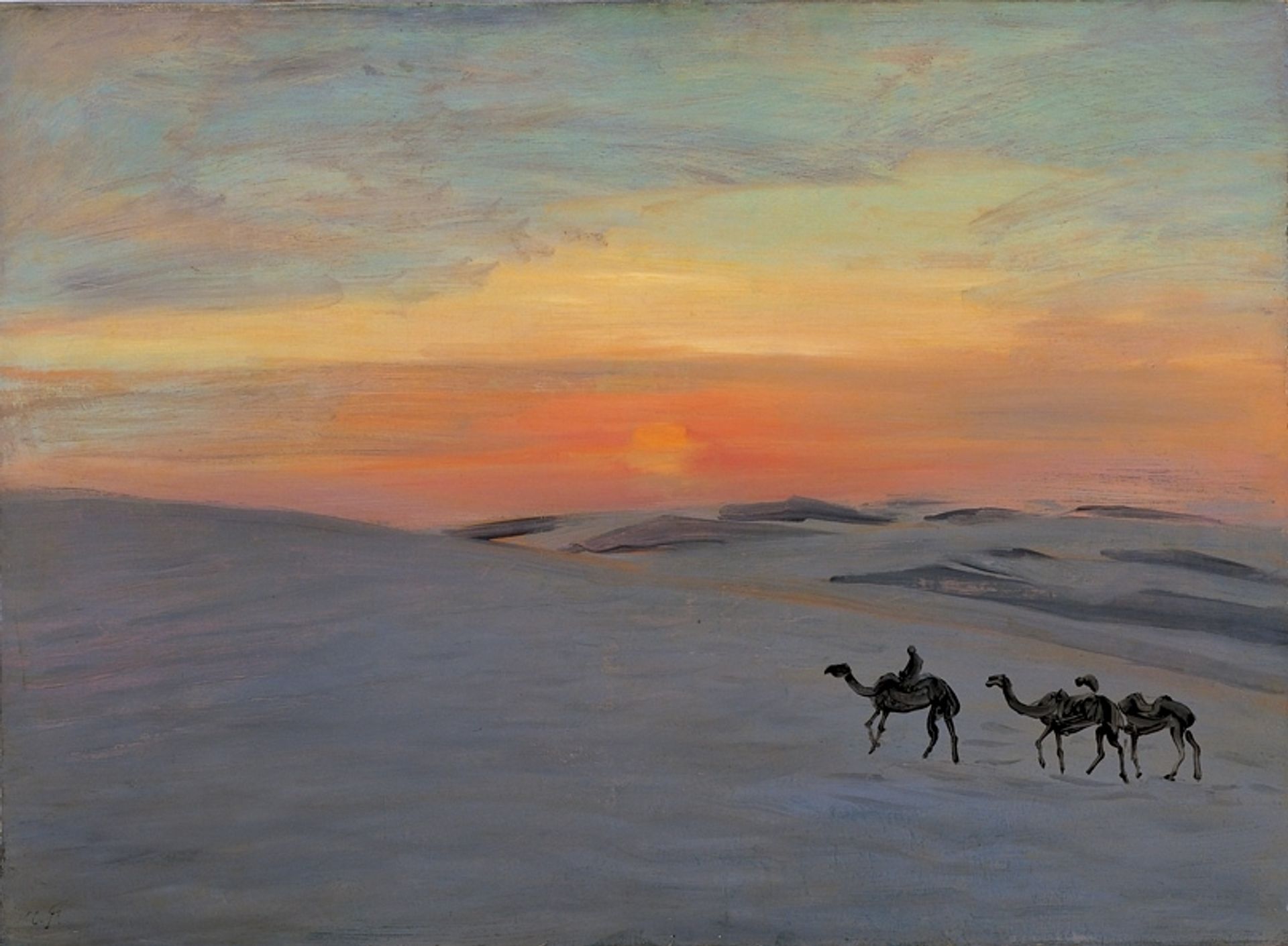 Sunrise over Mongolia by Fujishima Takeji
