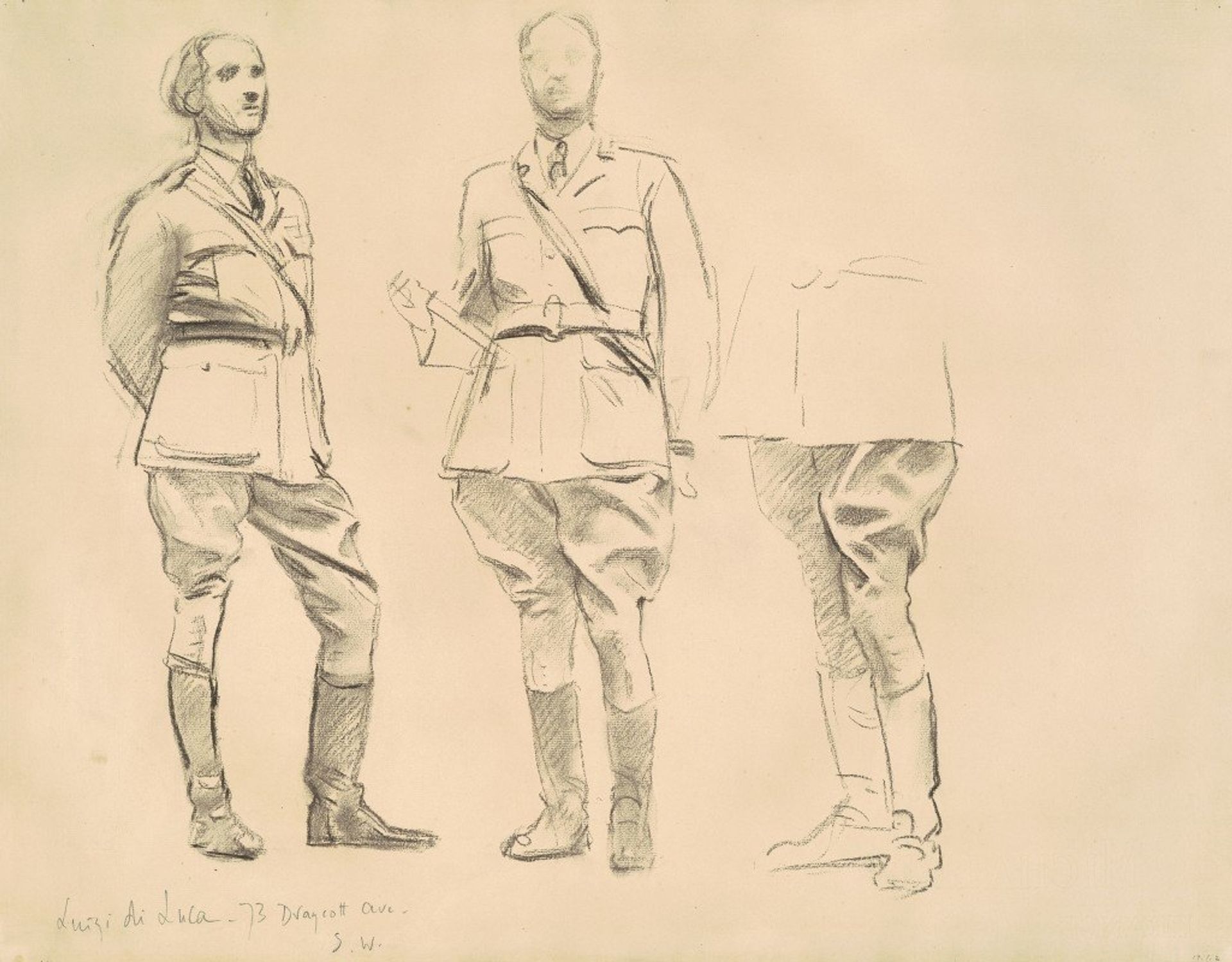 Studies for ‘General Officers of World War I’ by John Singer Sargent
