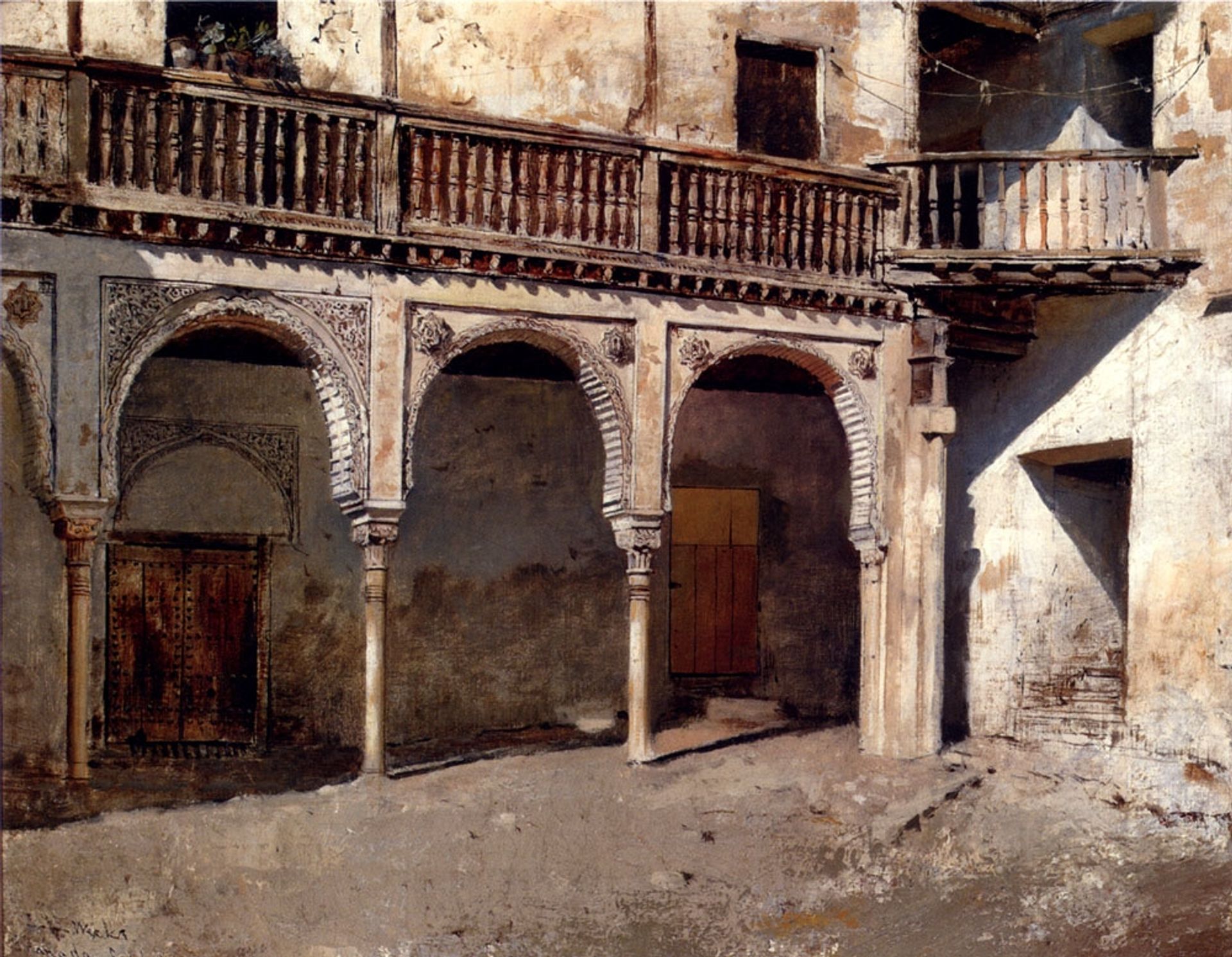 Granada Courtyard by Edwin Lord Weeks