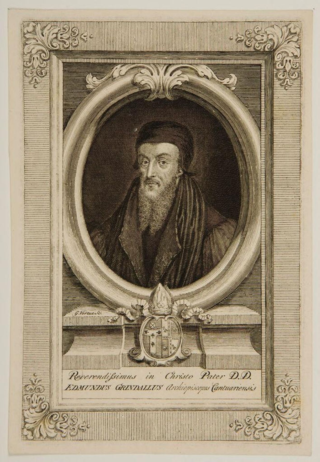 Edmund Grindall by George Vertue