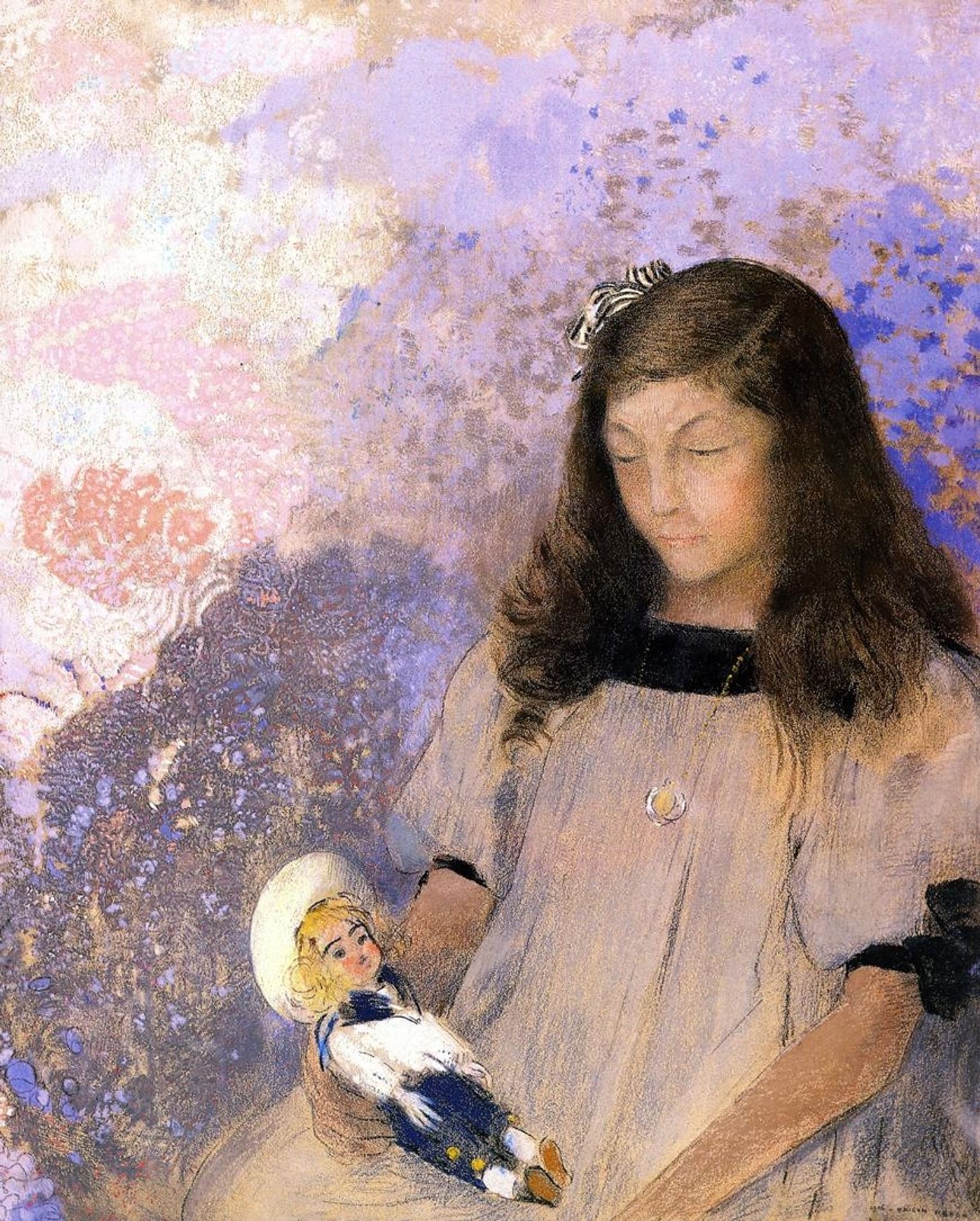 Portrait of Simone Fayet by Odilon Redon