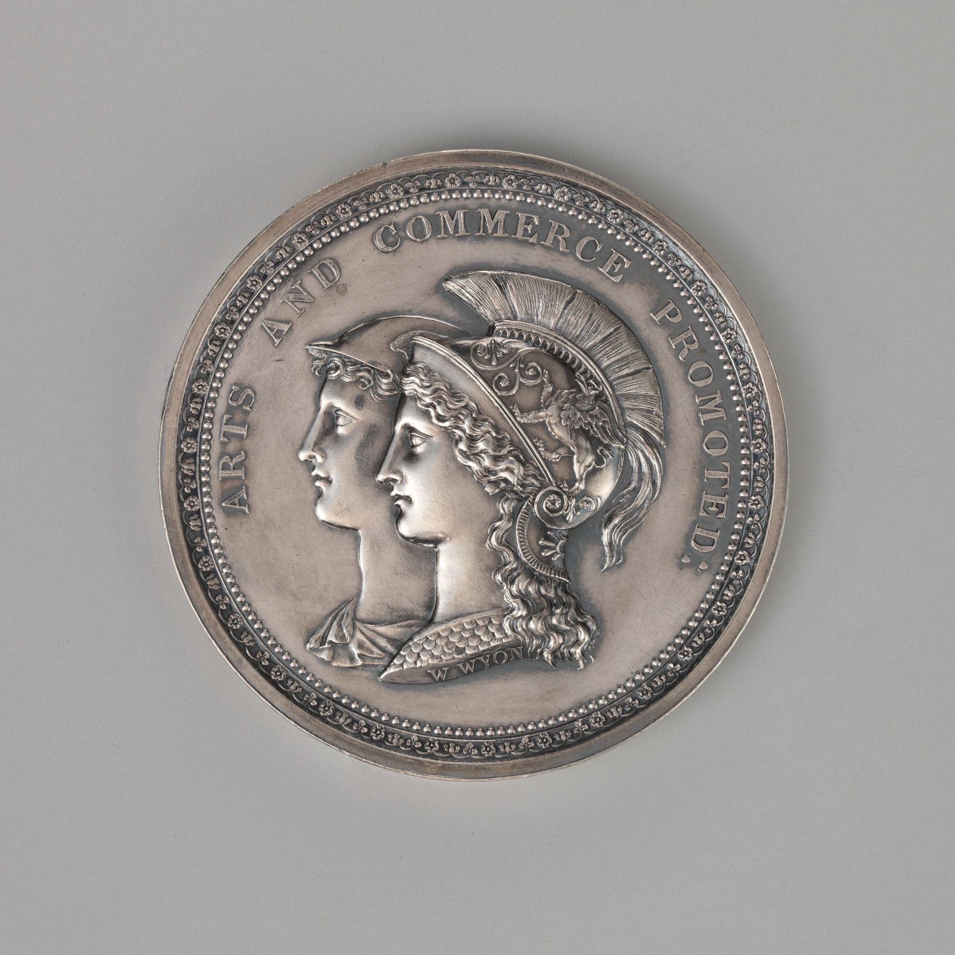 Society of Arts Medal, Mercury and Minerva by William Wyon