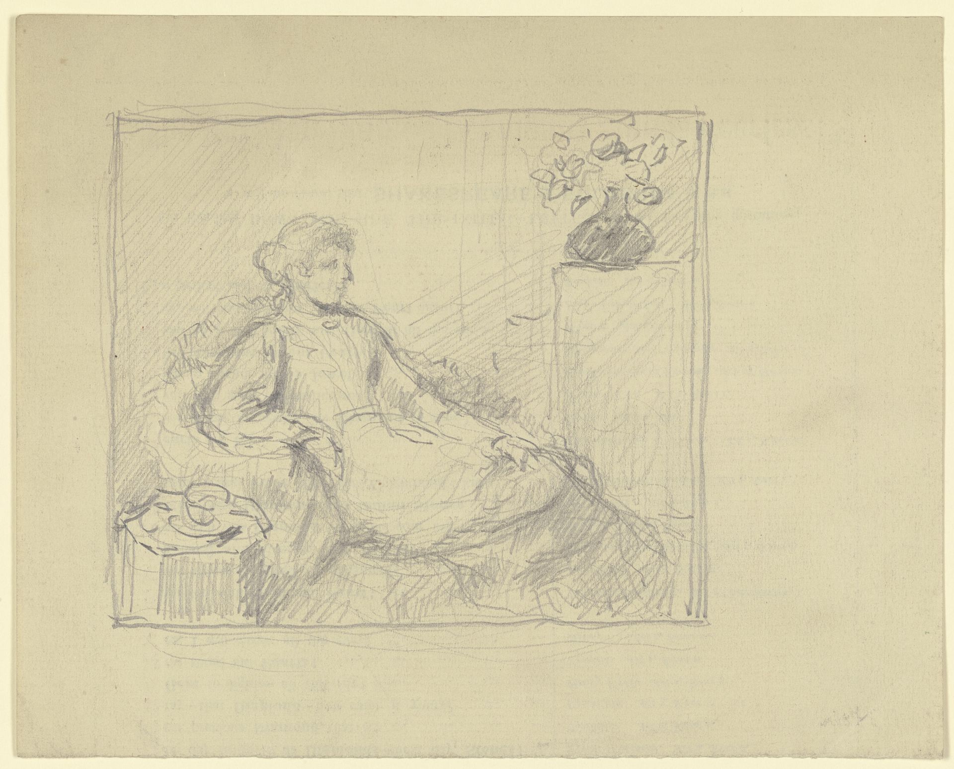 Luise Scholderer im Lehnstuhl by Otto Scholderer