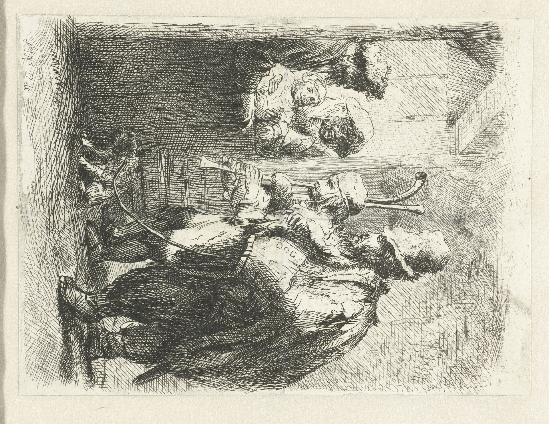 The strolling musicians by Anonymous