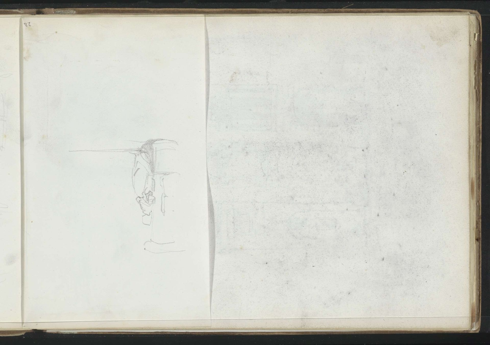Beeldhouwwerk aan een wand by Johannes Bosboom