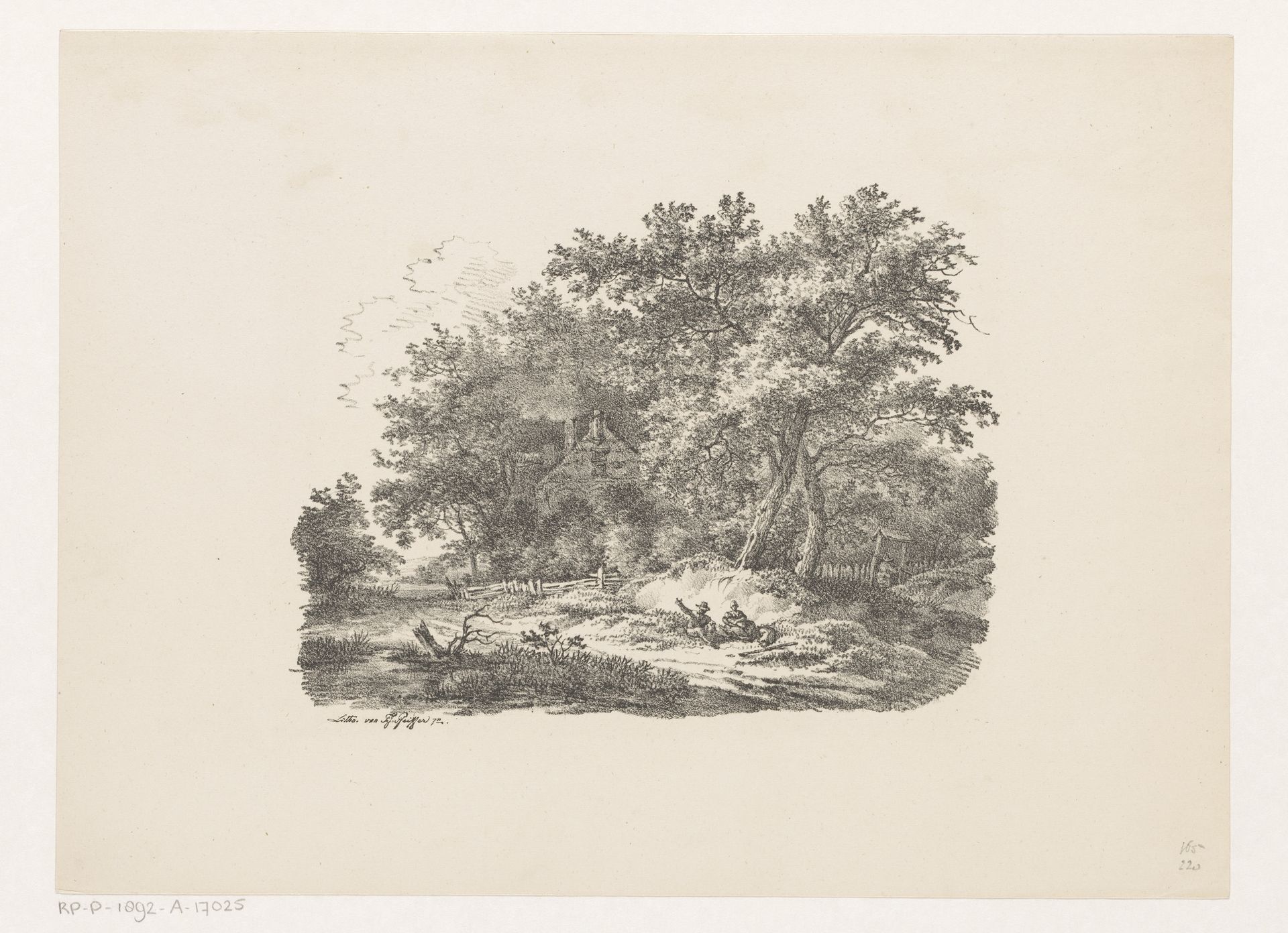 Man en vrouw in landschap by François Joseph (II) Pfeiffer