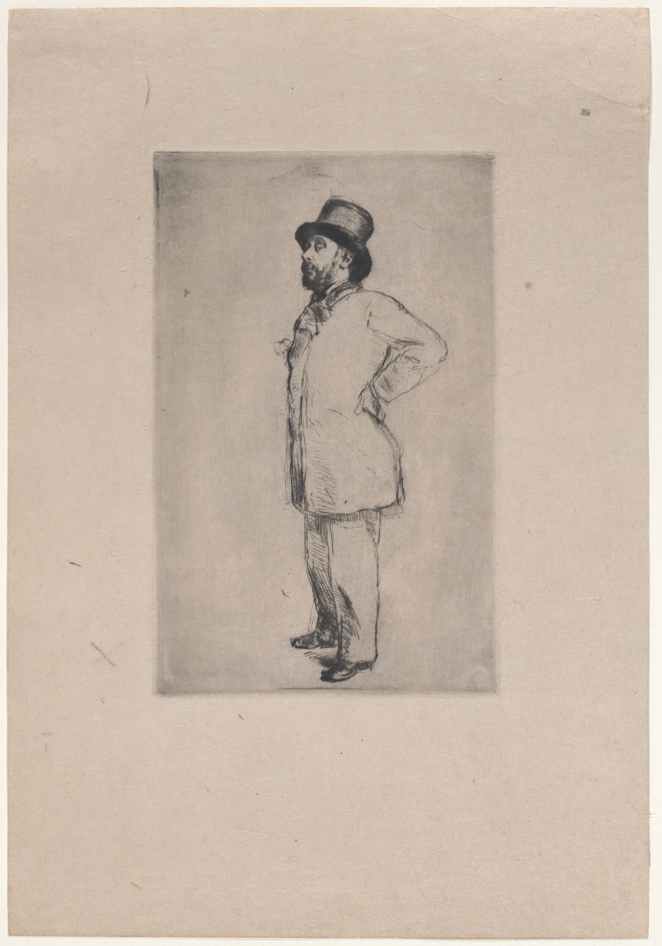 Portrait of Edgar Degas, wearing a hat by Marcellin Desboutin