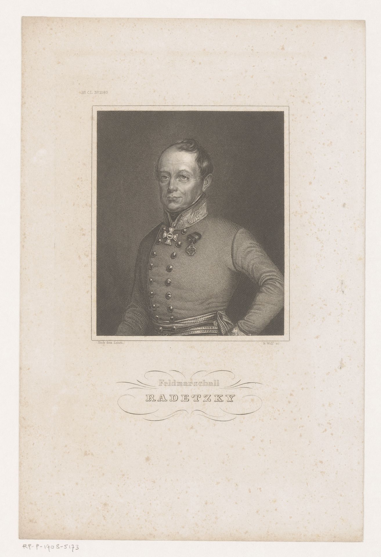 Portret van Josef Wenzel Radetzky von Radetz by Georg Wolf