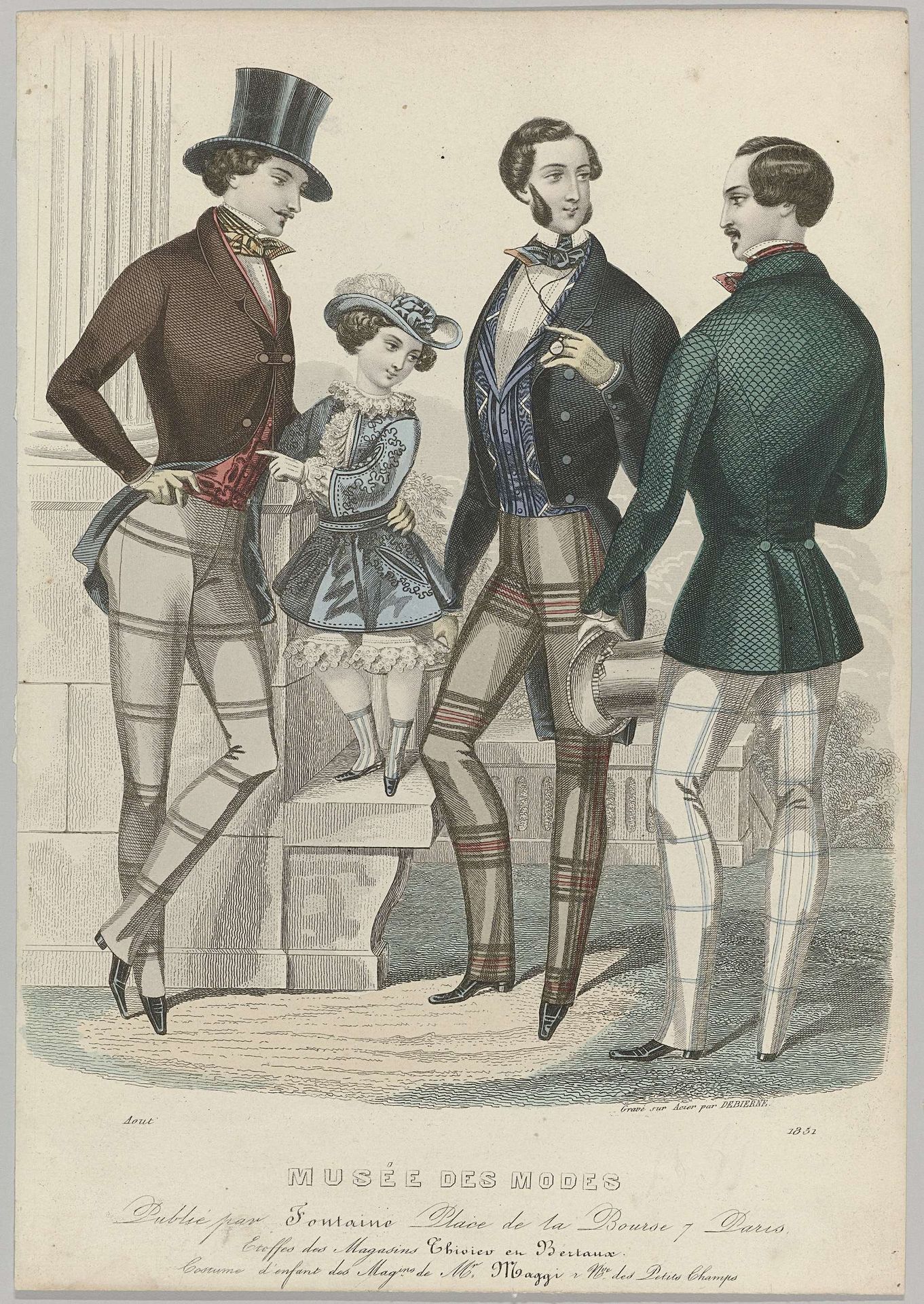 Musée des Modes, août 1851 by Debierne