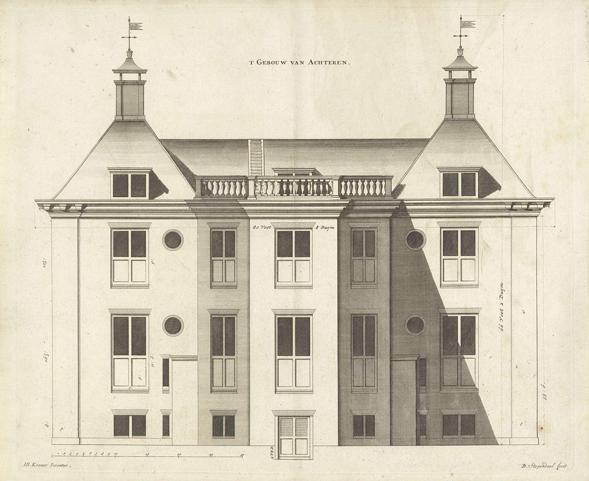 Achteraanzicht van buitenhuis De Nes te Vreeland by Bastiaen Stopendael