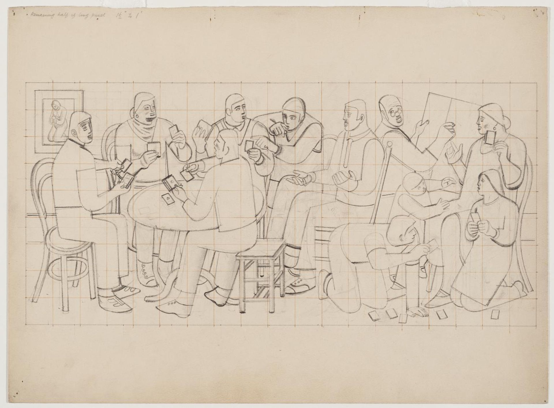 Study for ‘The Card Players’ by  William Roberts