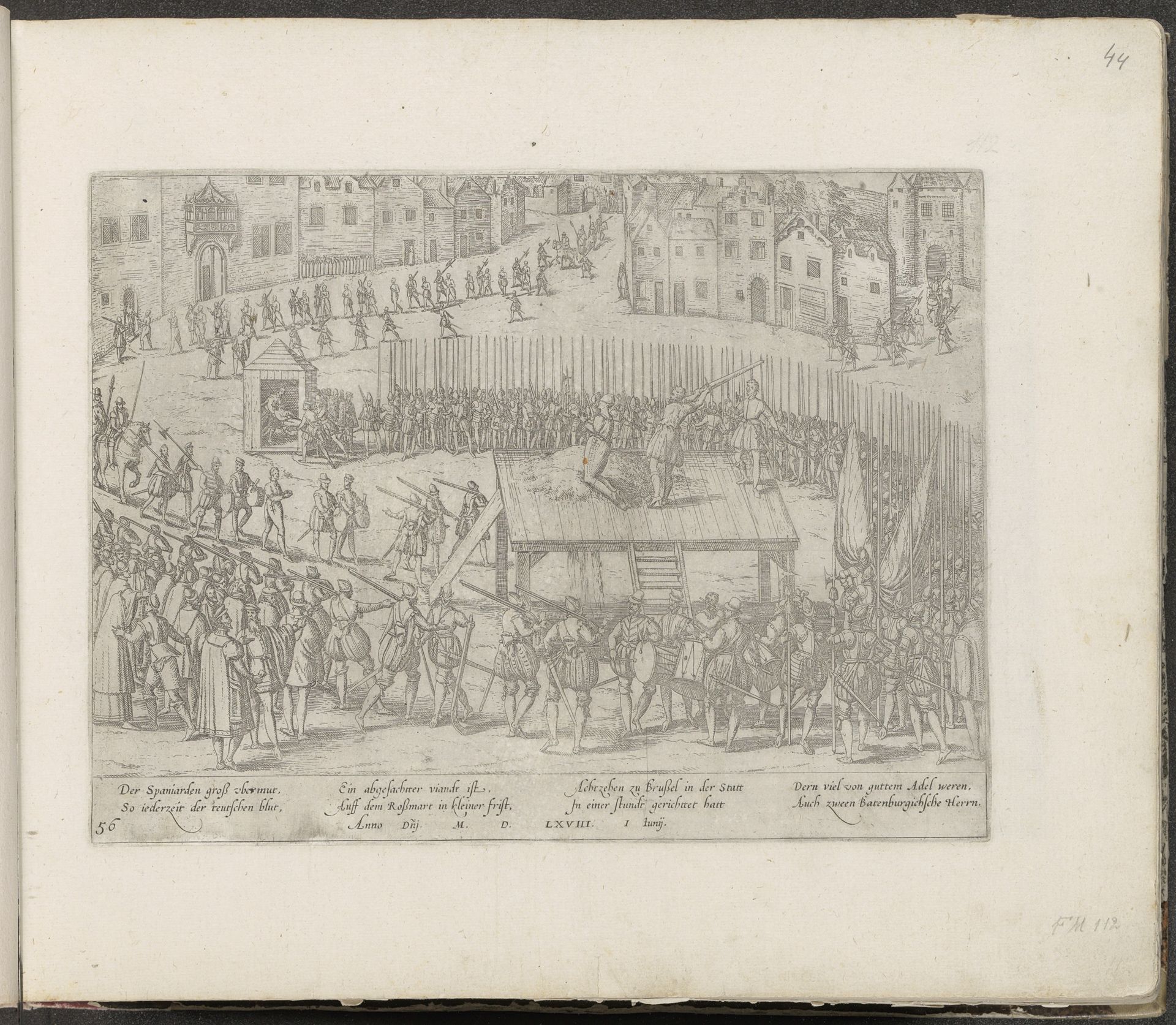 Achttien edelen te Brussel onthoofd, 1568 by Frans Hogenberg