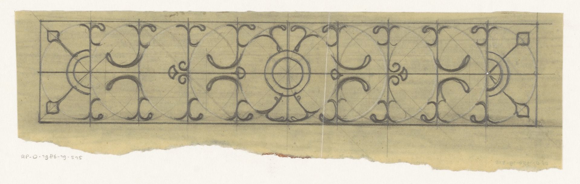 Patroon van krullende ornamenten by Reinier Willem Petrus de (1874-1952) Vries