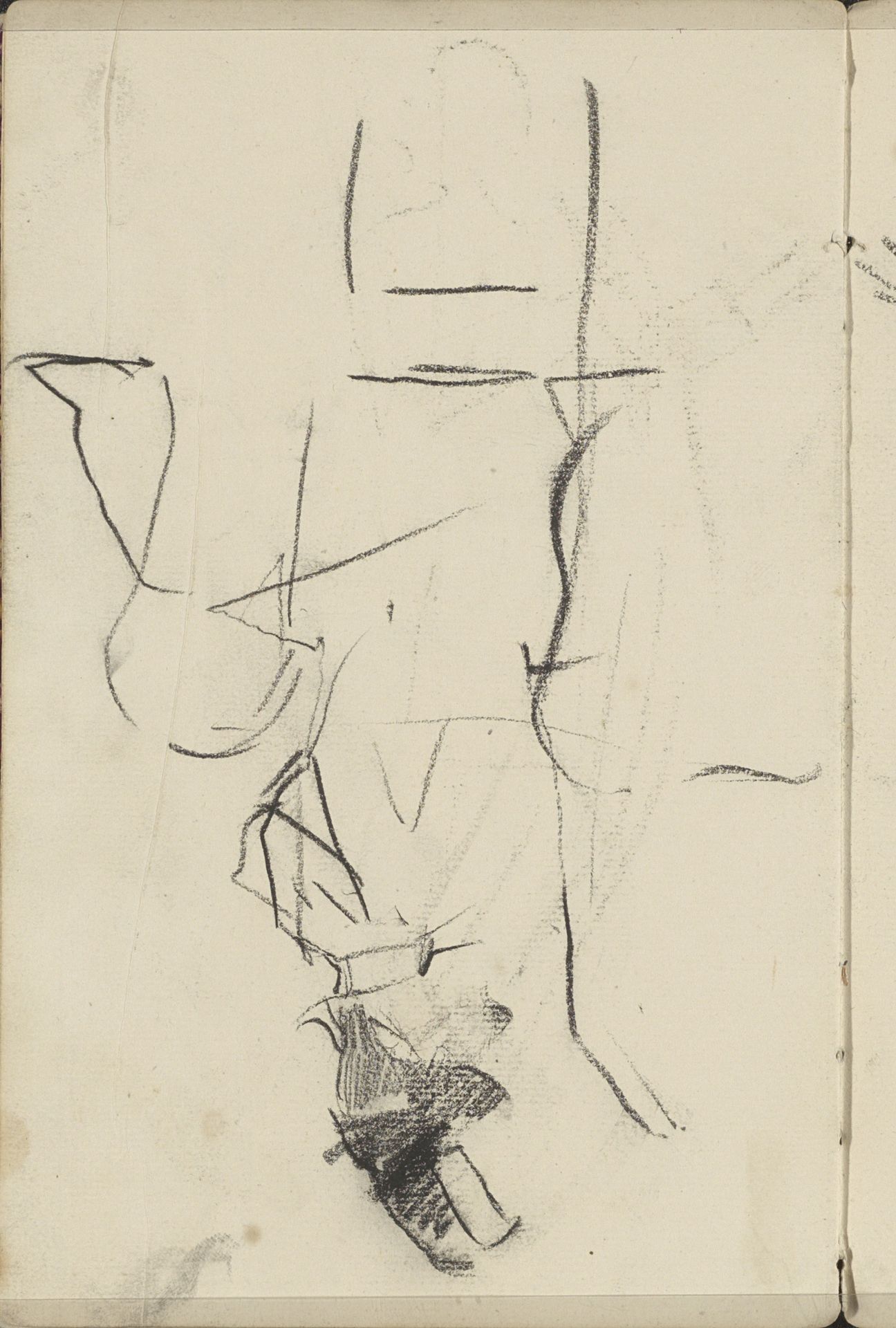 Vrouw met muts en een man met een voorwerp, mogelijk een pistool by George Hendrik Breitner