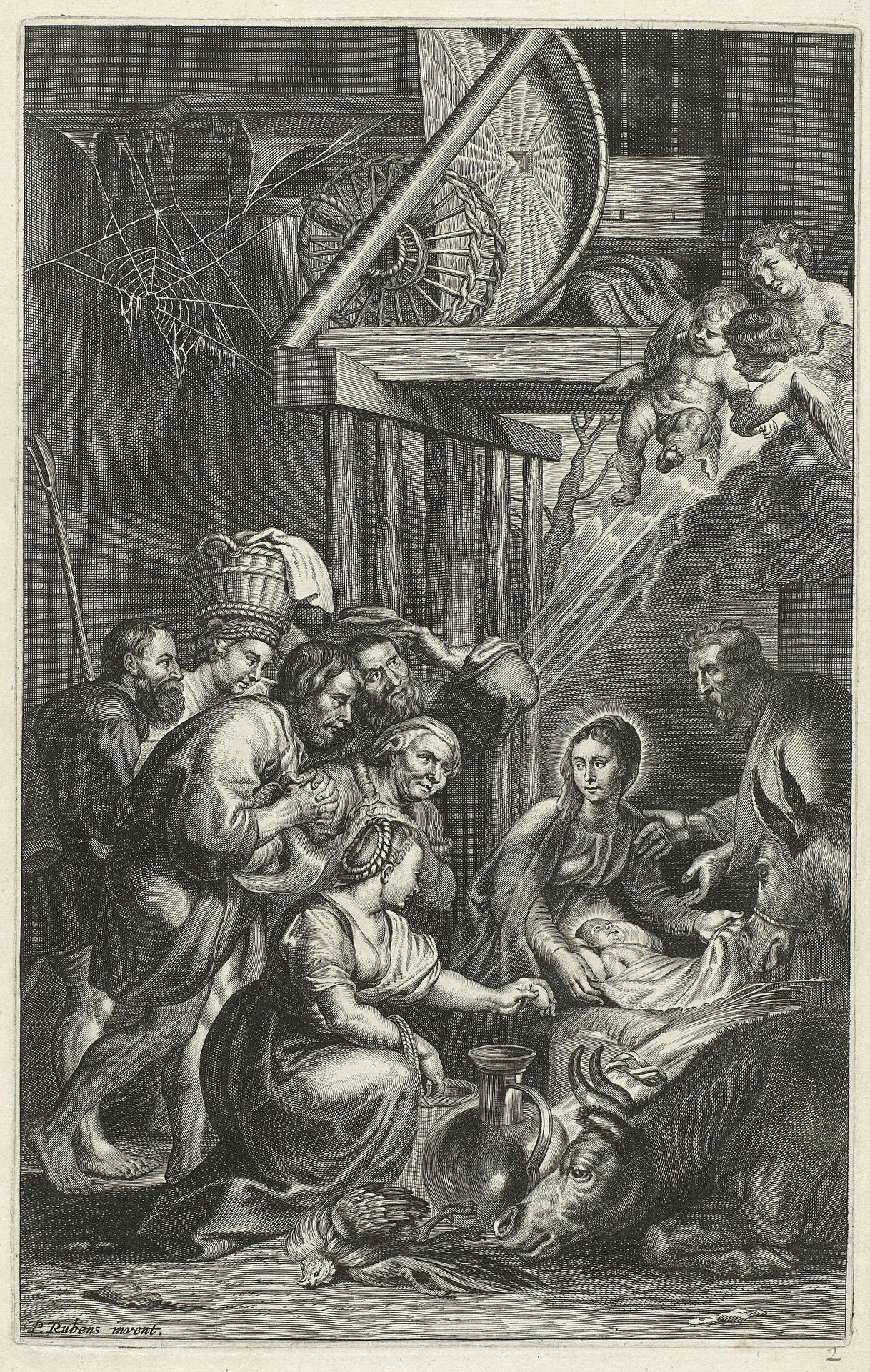 Aanbidding door de herders by François Stuerhelt