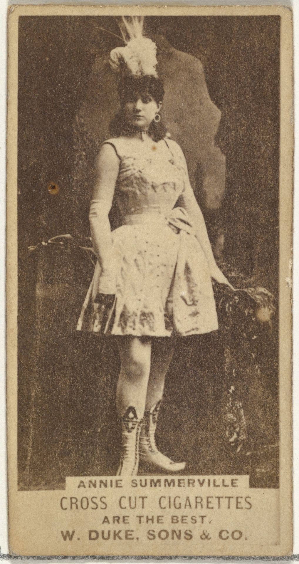 Annie Summerville, from the Actors and Actresses series (N145-3) issued by Duke Sons & Co. to promote Cross Cut Cigarettes by W. Duke, Sons & Co.
