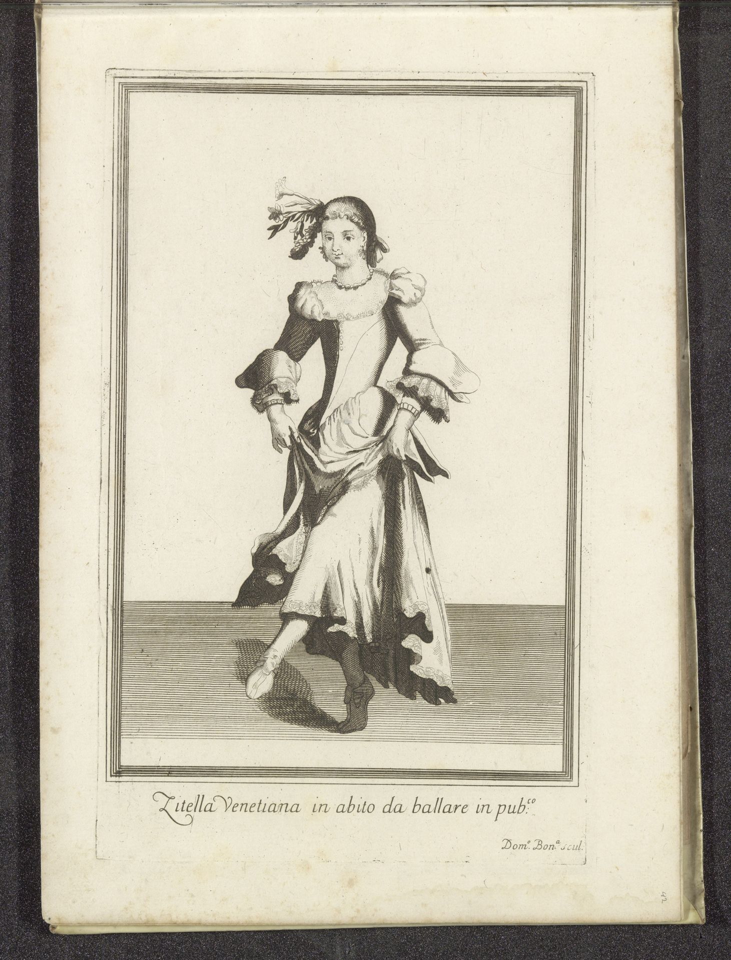 Venetiaanse dansende vrouw by Domenico Bonavera